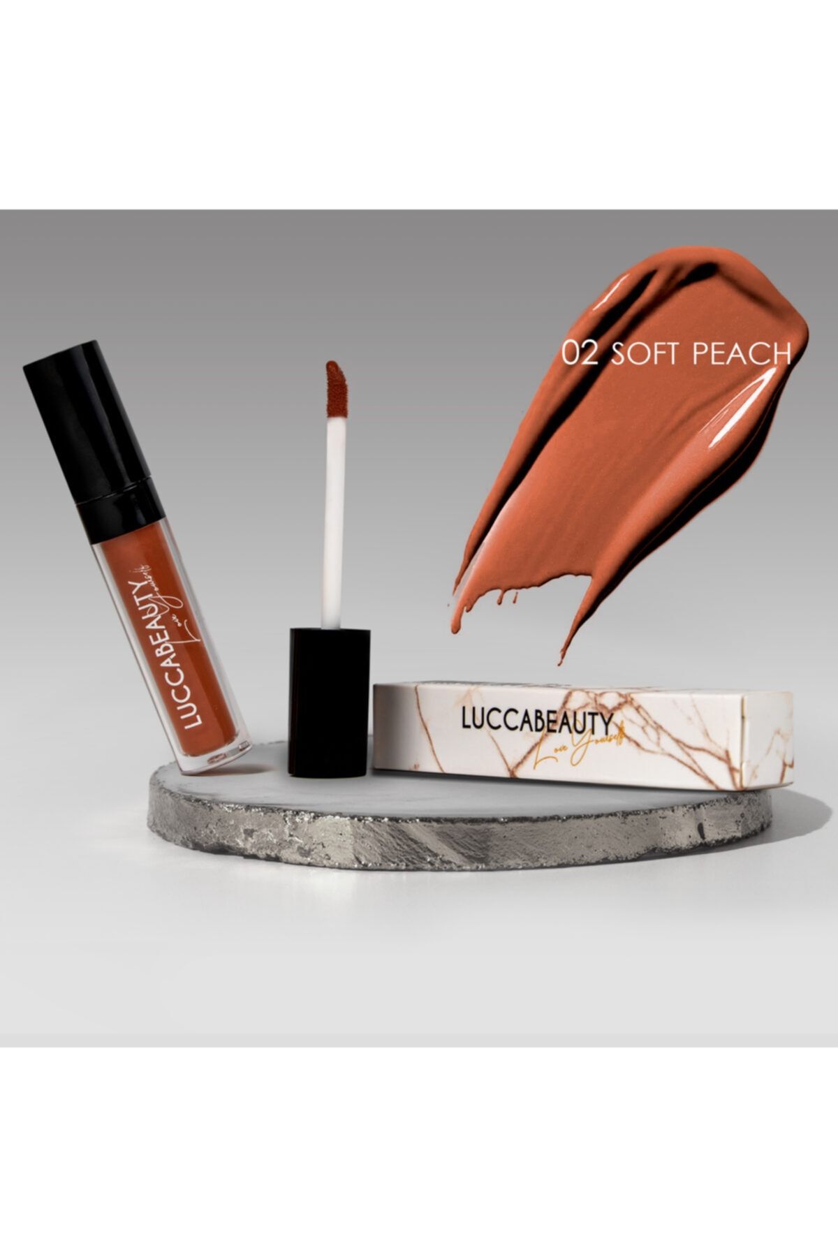 LUCCA BEAUTY Matte Lipstick 02 Soft Peach