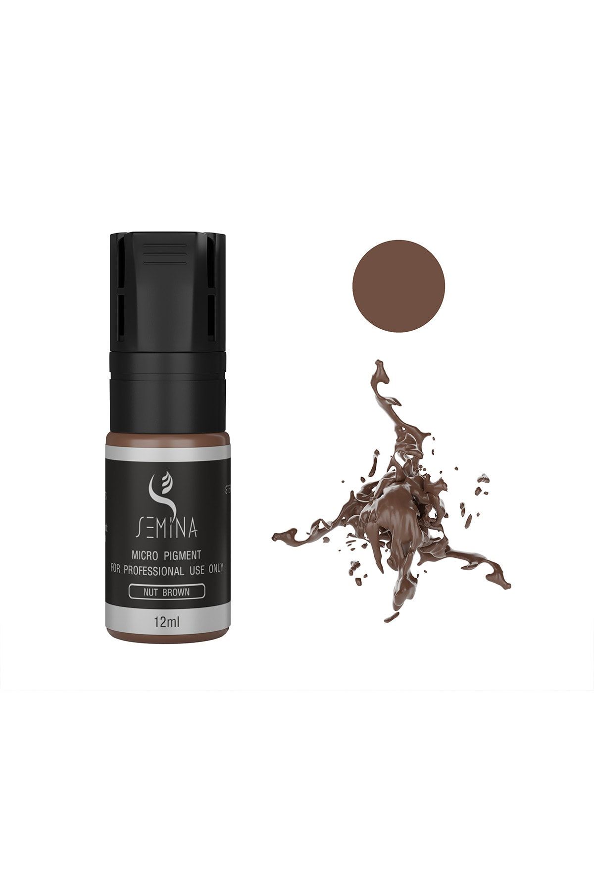 Semina Permanent Semina Kalıcı Makyaj Boyası - Micro Pigment Nut Brown 12ml