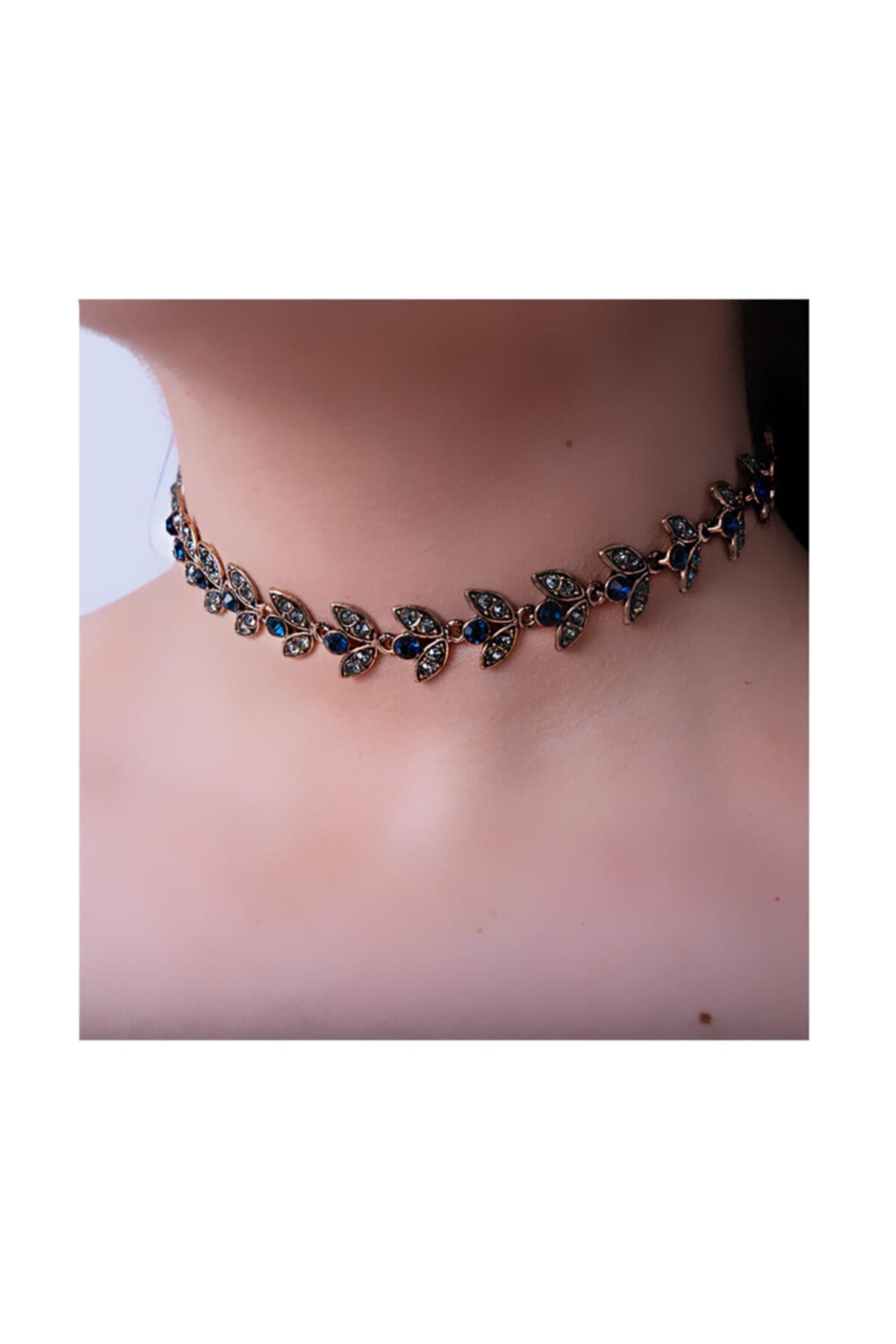 takıperest Kadın Montana Ve Antrasit Pirinç Choker Kolye