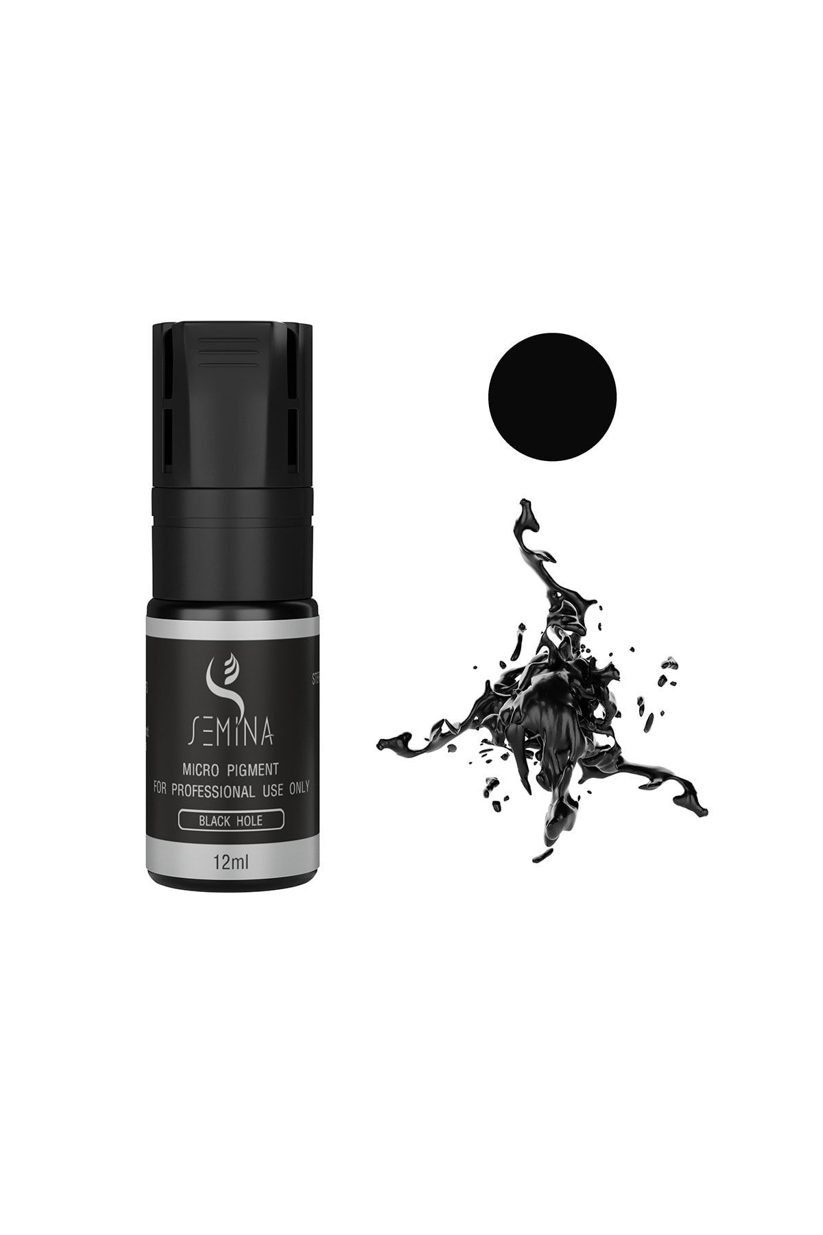 Semina Permanent Semina Kalıcı Makyaj Boyası - Micro Pigment Black Hole 12ml