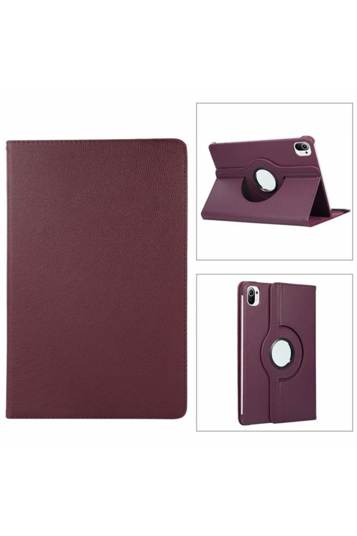 TEKNETSTORE Xiaomi Mi Pad 5 / Mi Pad 5 Pro 11 Inç 2021 Tablet Standlı 360° Dönebilen Deri Kılıf Leather Case