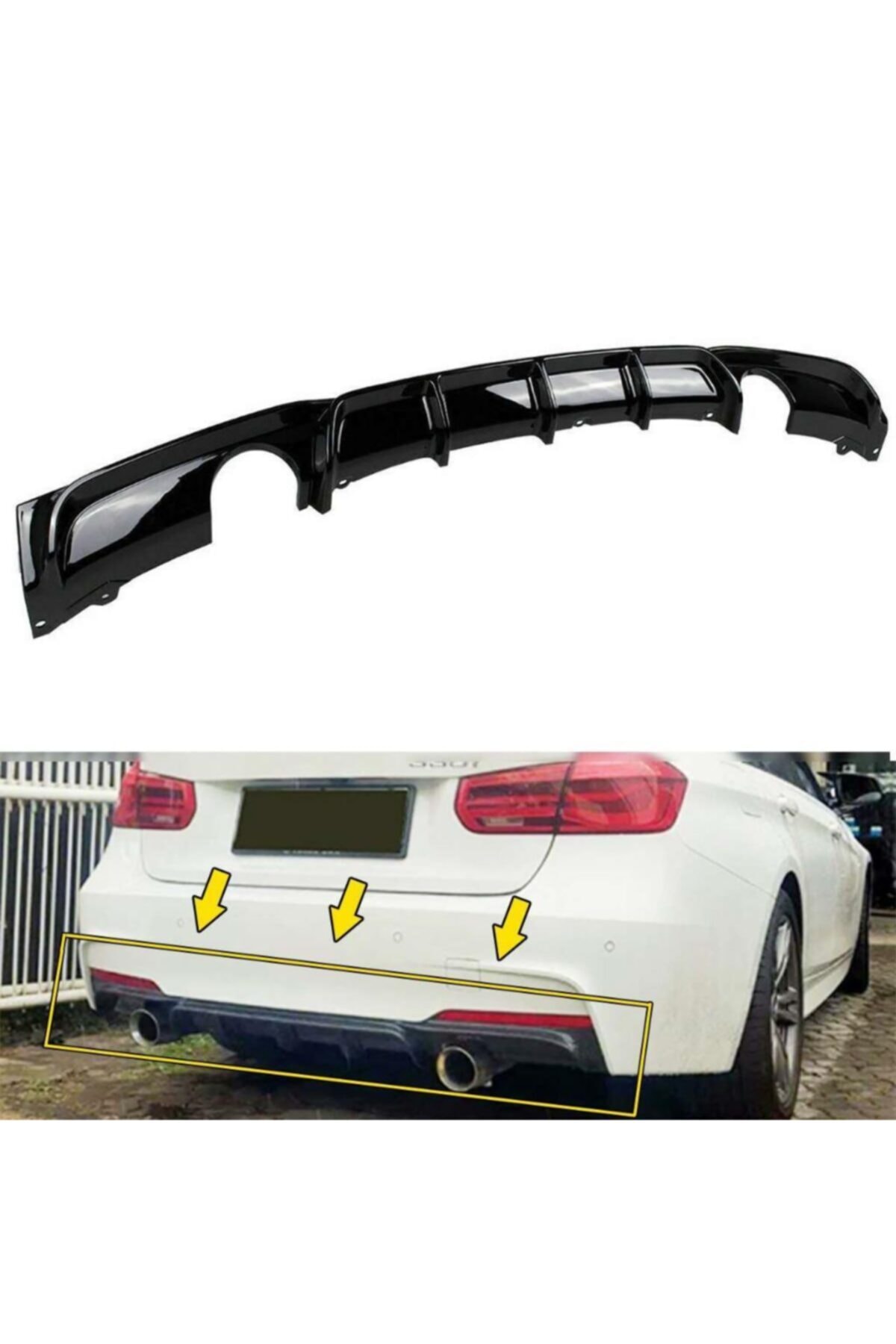 stuning Bmw F30 Difüzör Çift Çıkış 335 Mat Siyah Ithal 2012-