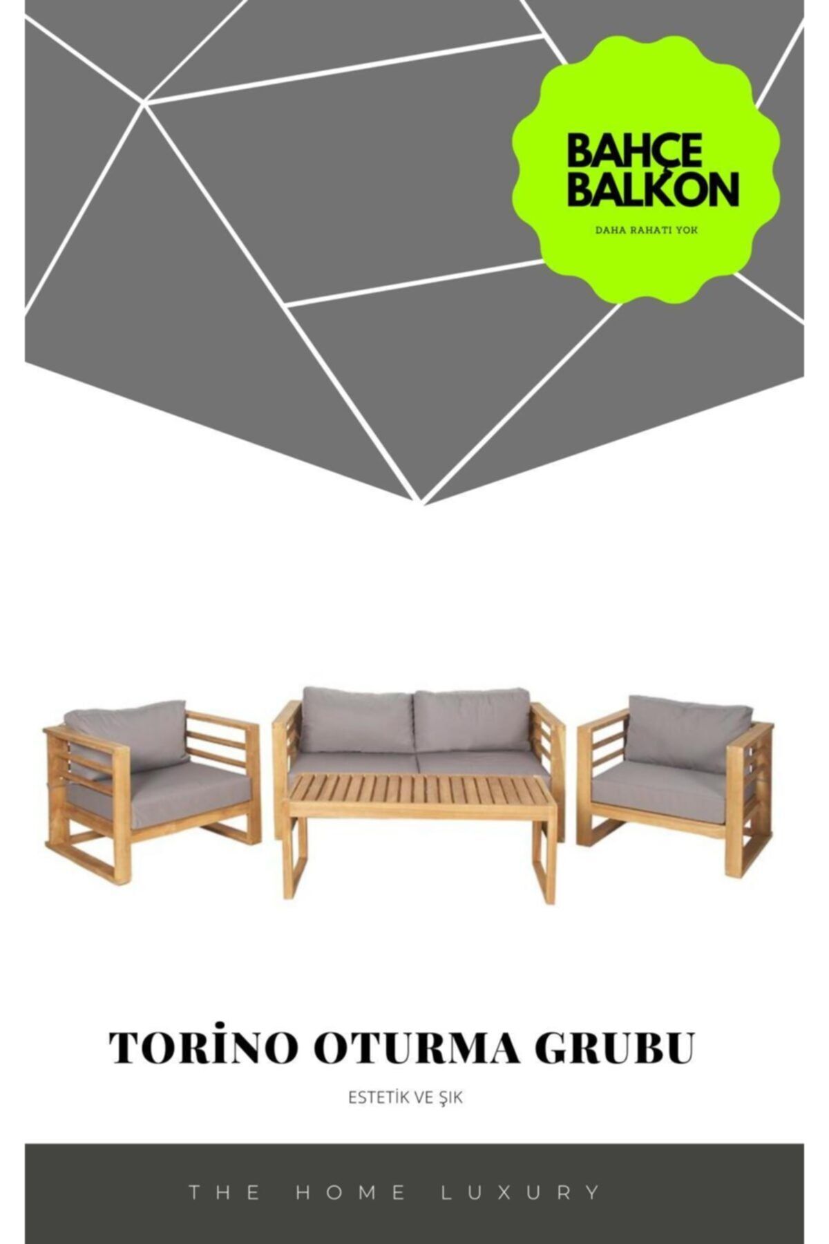 THEHOMELUXURY - Yeni Moda Şık Ve Estetik Tasarım Torino Bahçe & Balkon Oturma Grubu