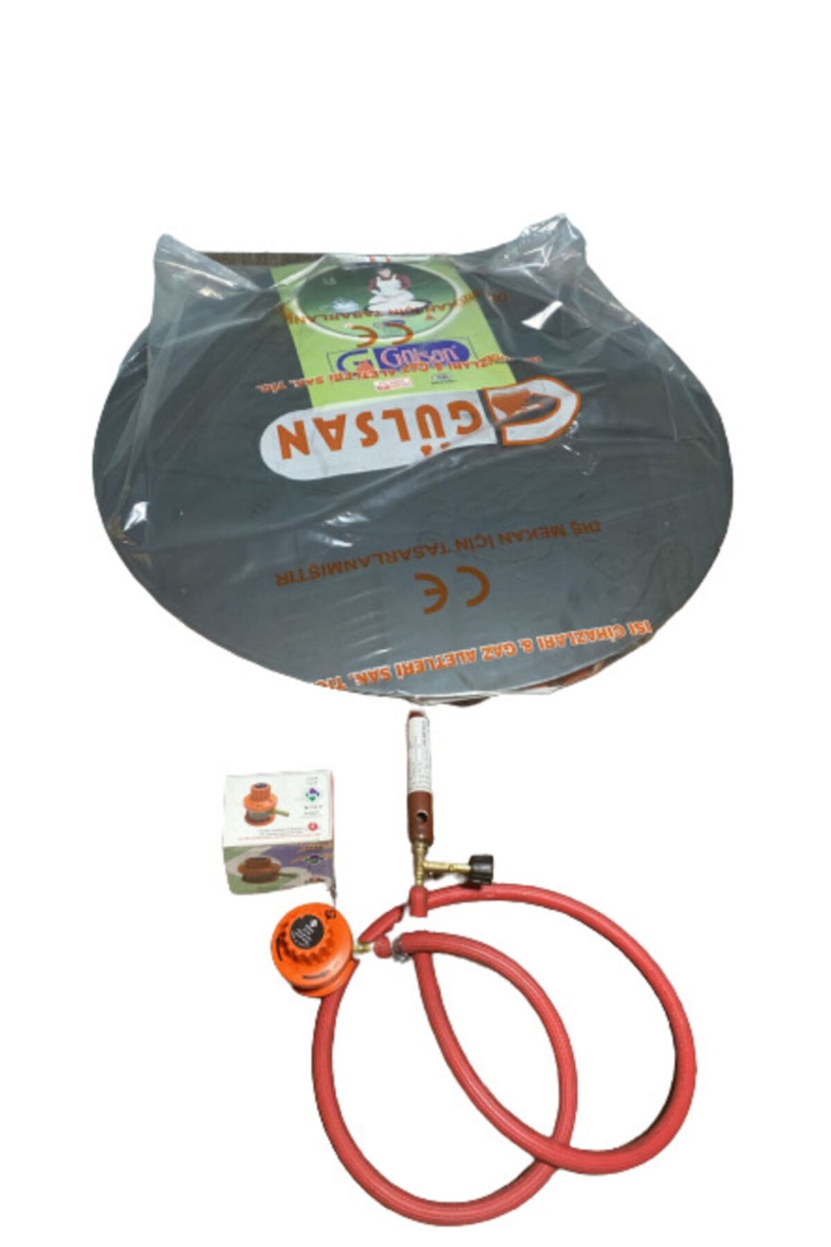 gülsan Tüplü Sac Ocak 60 Cm Dedantörlü Set Kavurma Gözleme Ekmek Yufka Sacı