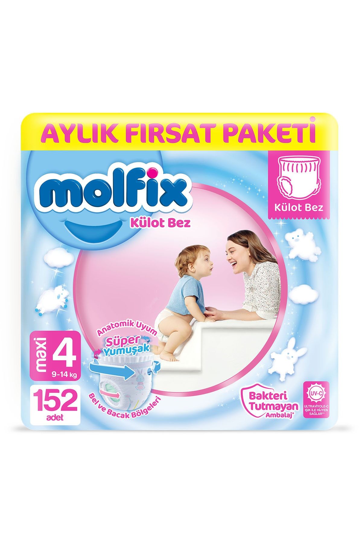 Molfix Külot Bez 4 Beden Maxi Aylık Fırsat Paketi 152 adet