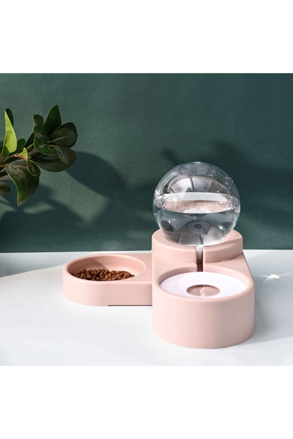 NanaShop Mikopet Round Kedi Köpek Mama Su Kabı-pembe