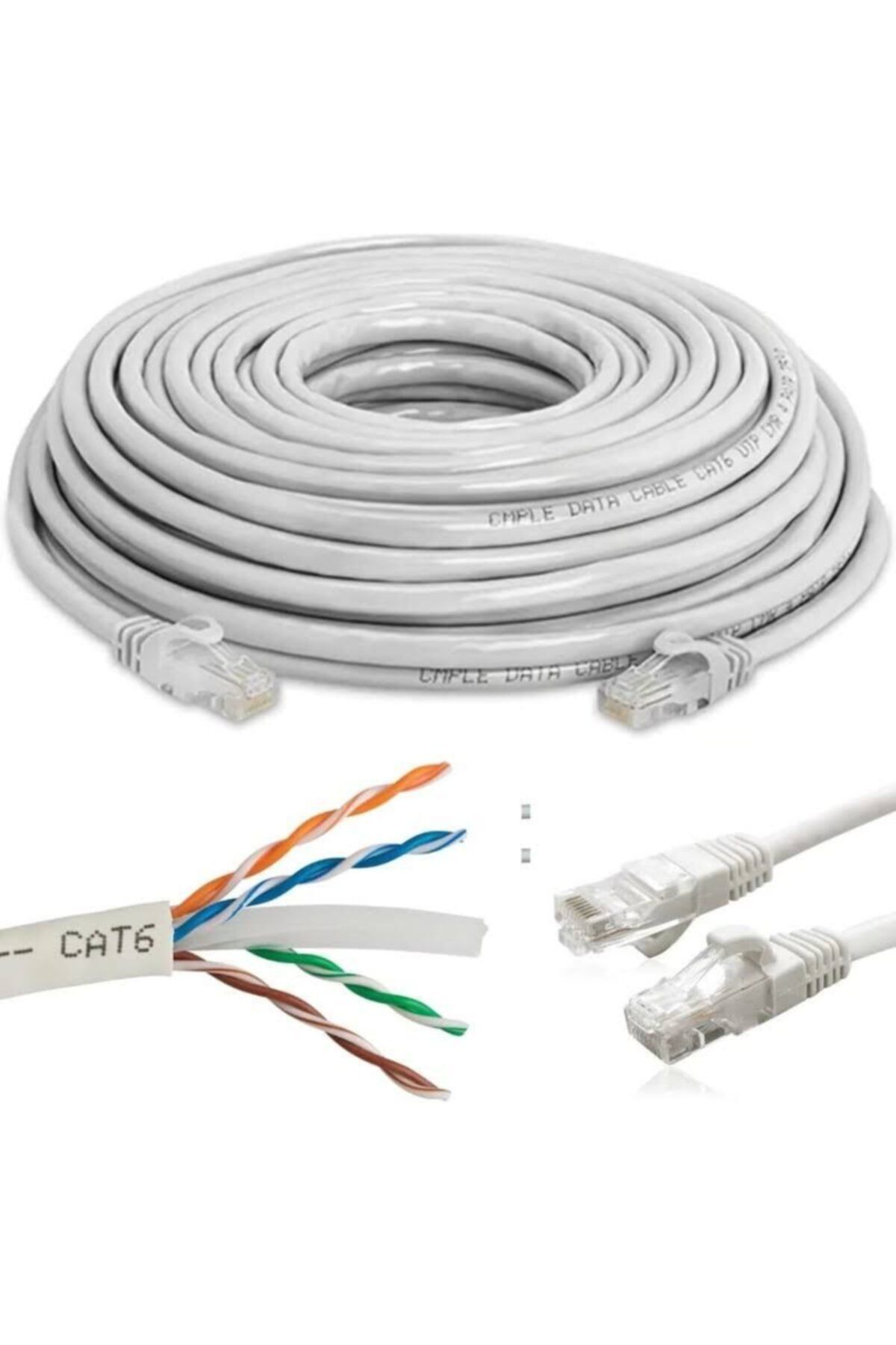 tasarımpoyraz Cat-6 Ethernet Kablo 2 Ucu Konnektörlü 5 Metre