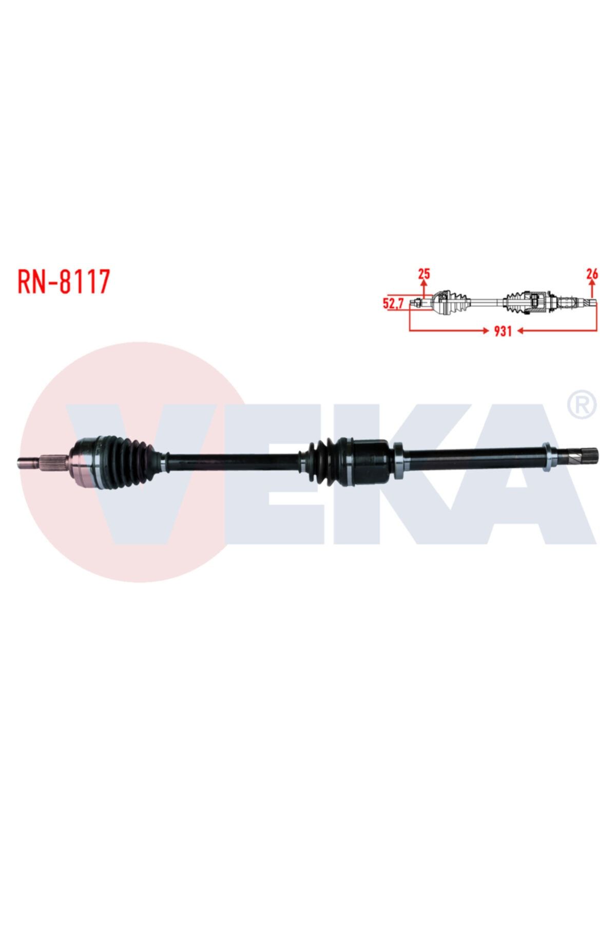 ÖZGÜÇYEDEK Komple Aks Sag On Renault Fluence (l30) 1.5 Dcı 6 Vıtes Uzunluk 931mm 2009-