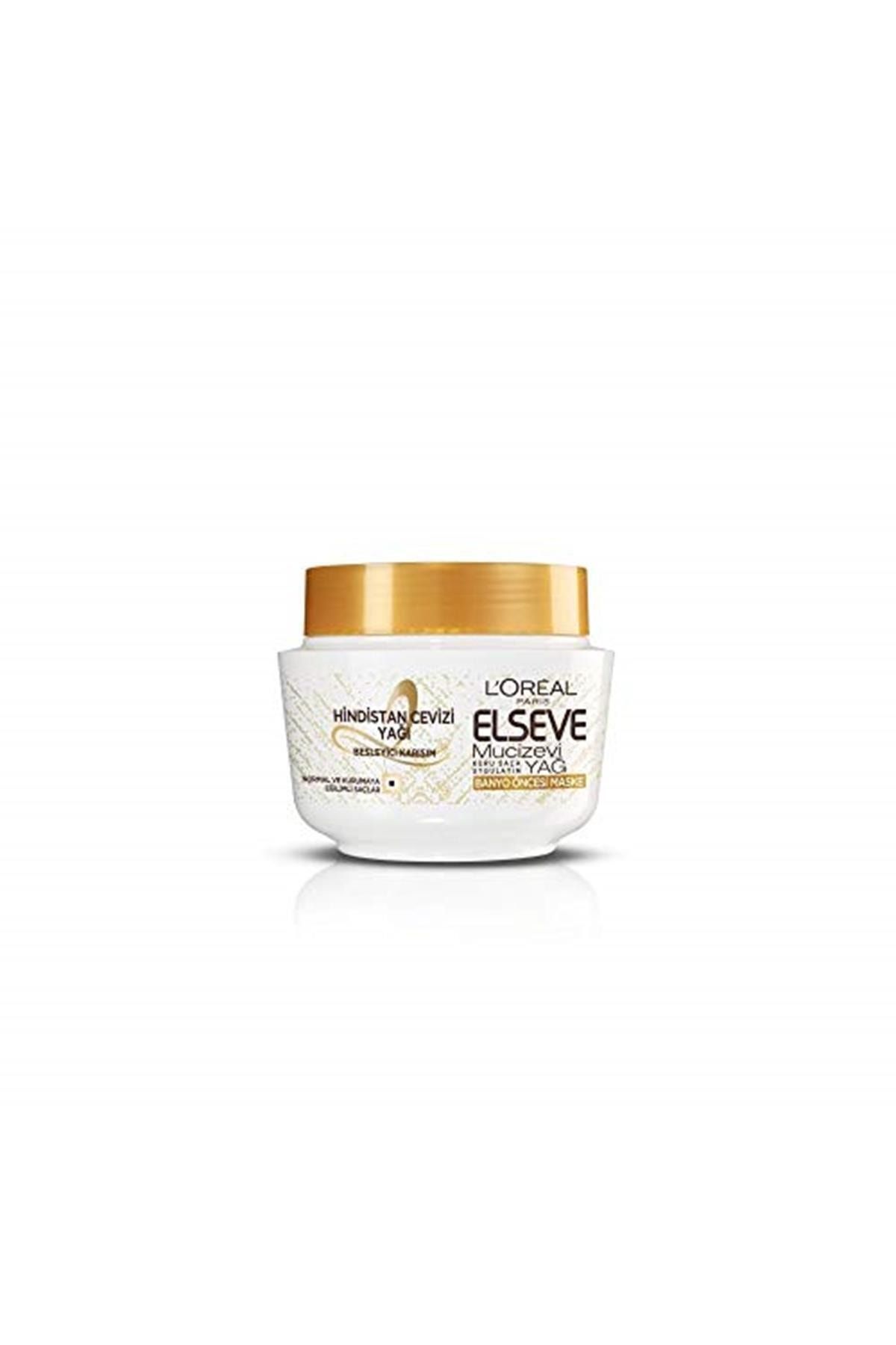 ELSEVE L'oréal Paris Hindistan Cevizi & Değerli Yağlar Eşsiz Karışım Banyo Öncesi Maske, 30