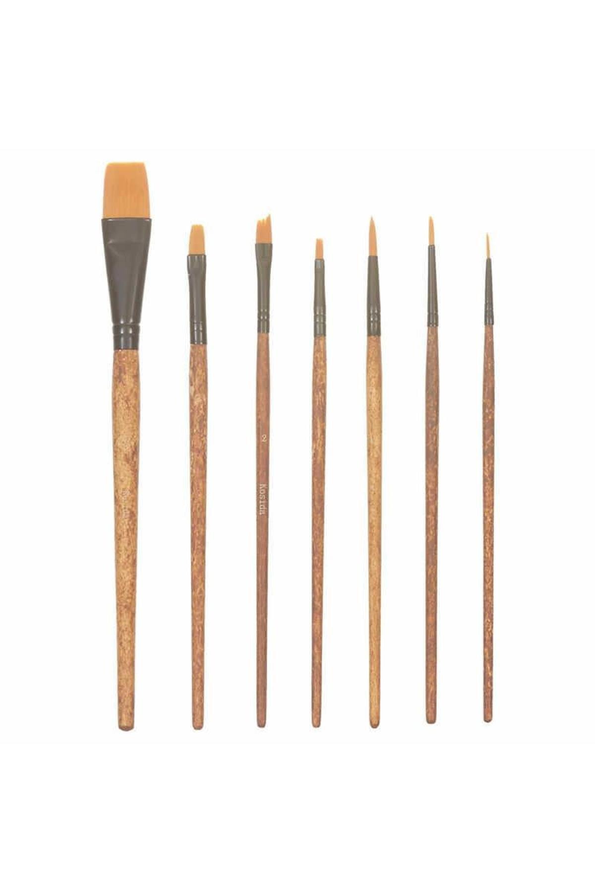kosida Hobby Akrilik 7 Li Fırça Seti Kfcryl Set 7