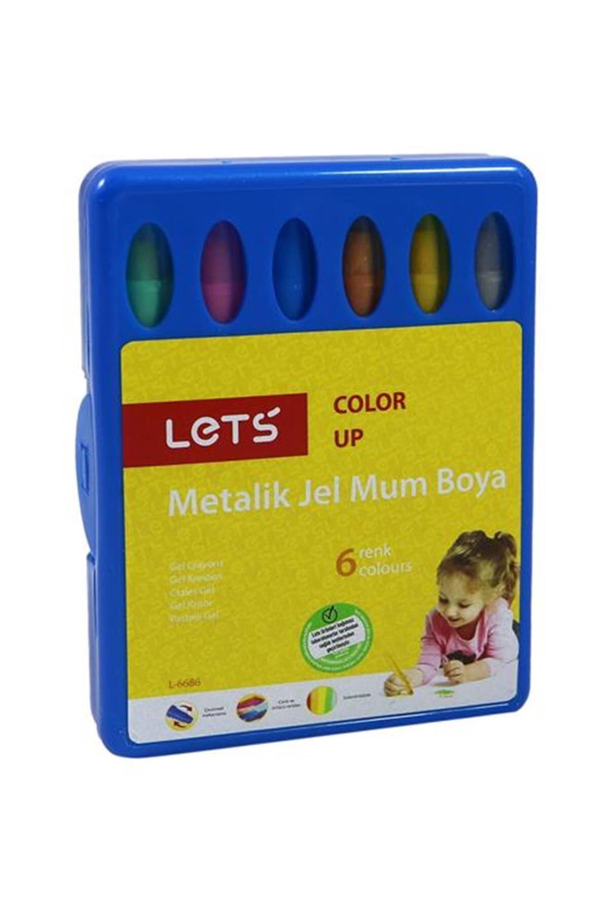 Lets : 6 Renk Metalik Jel Mum Boya L-6686