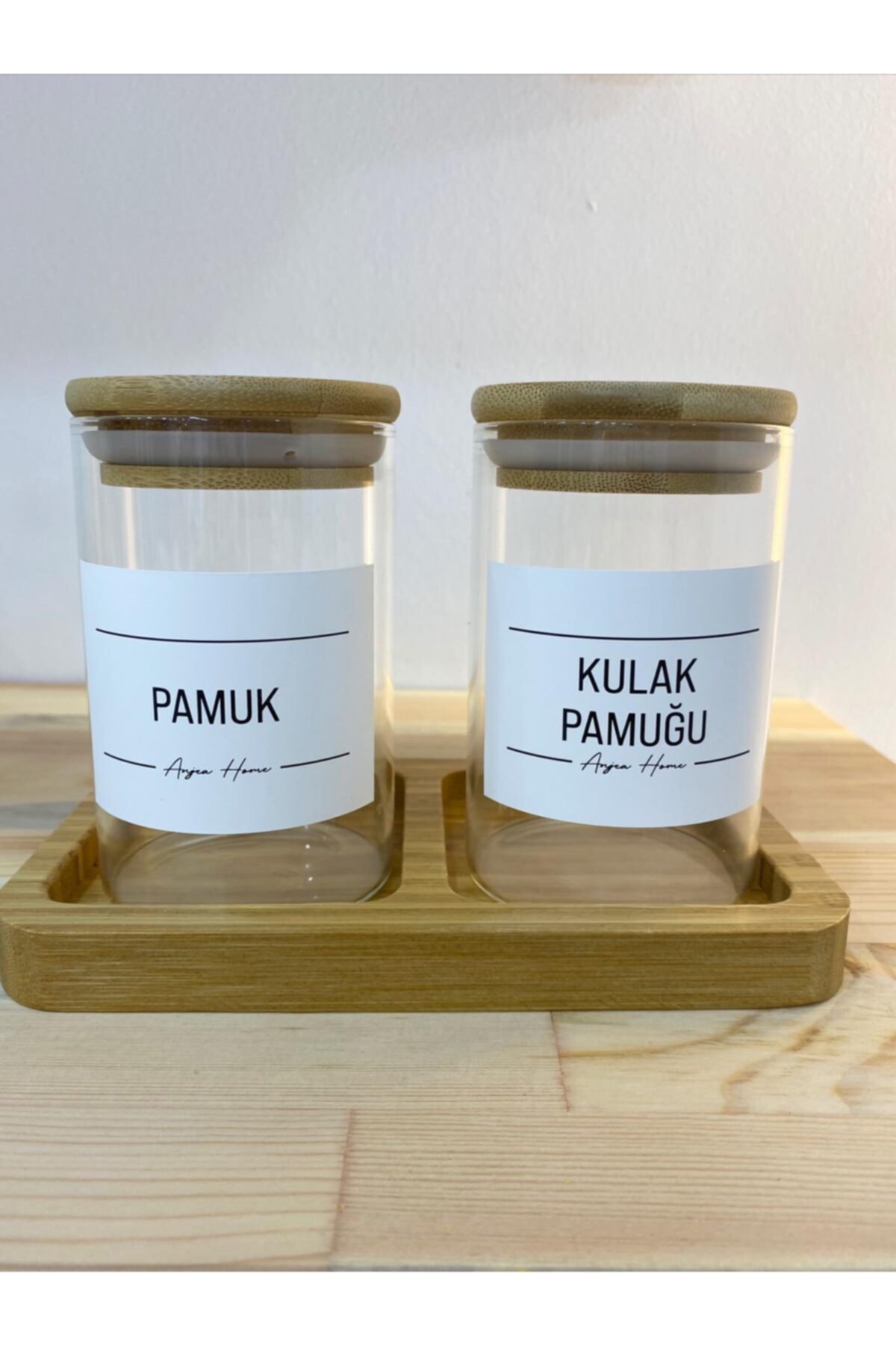 ANJEAHOME Banyo Düzenleyici Kulak Pamuğu - Pamuk Ve Stant