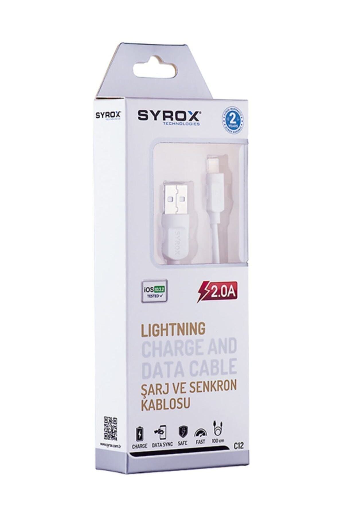 Syrox C-12 Iphone Lıghtning 2,0a Usb Kablo