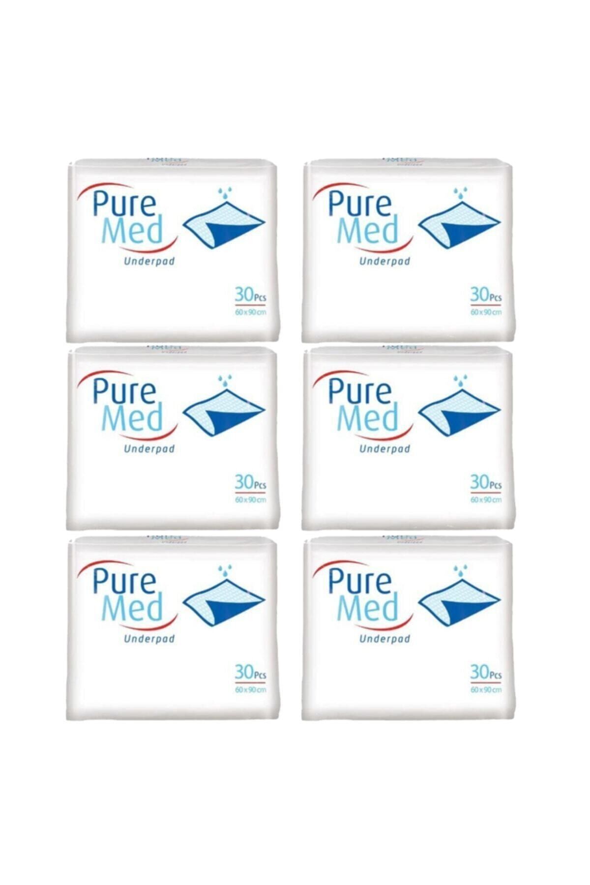 Puremed Hasta Altı Bezi Yatak Koruyucu Örtü 60x90 Cm 30 Lu 6 Paket 180 Kullanım
