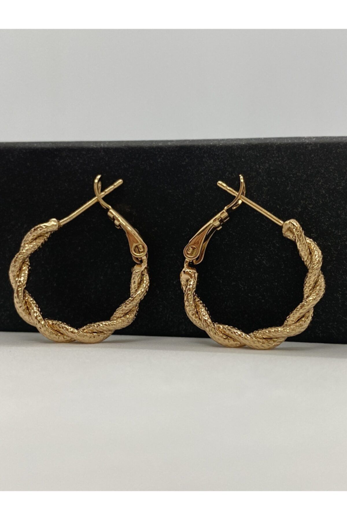 ÖZTUĞ AKSESUAR Xuping Rose Gold Renk Burgu Halka Çelik Küpe