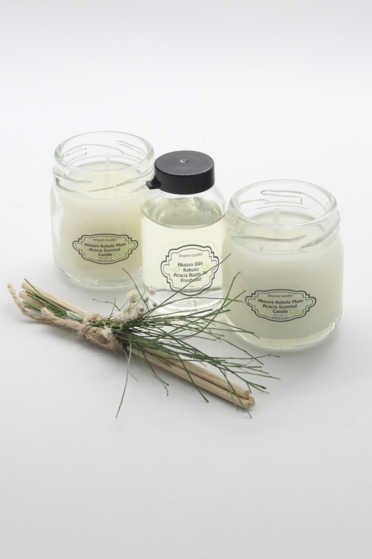 Artarchi Candles Akasya Kokulu Mum ve Oda Kokusu 60 gr  25 cc