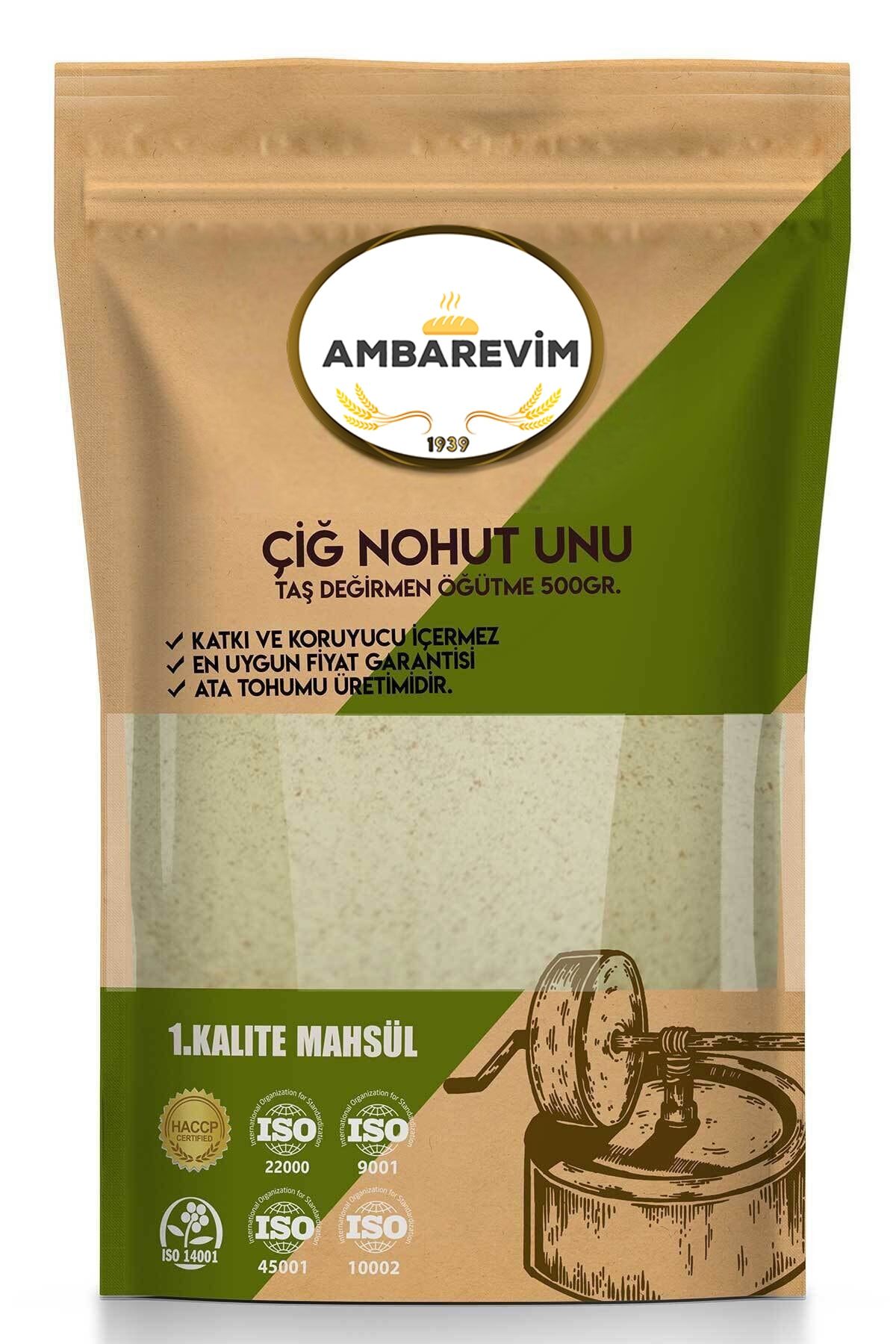 Ambarevim Çiğ Nohut Unu, (GLUTENSİZ) 350gr. Taş Değirmende