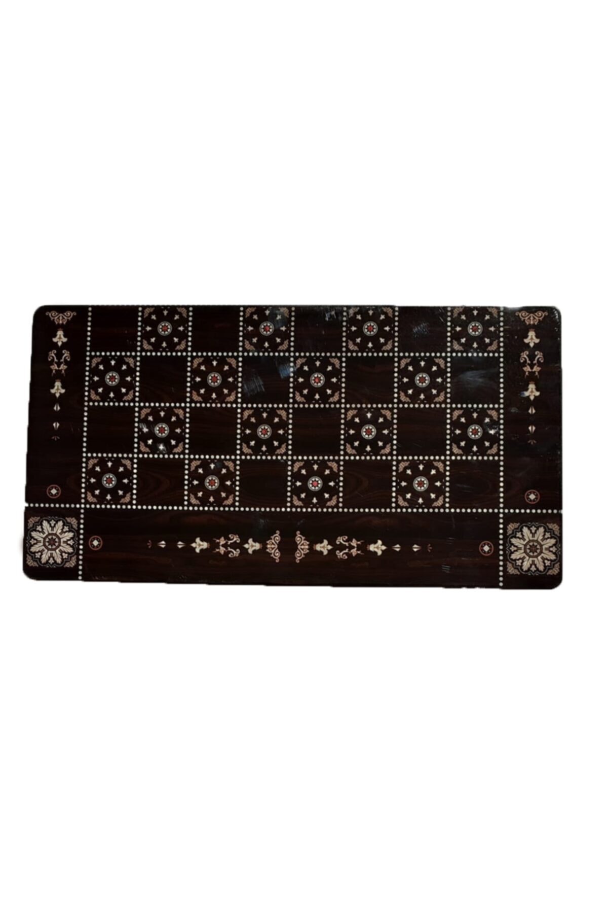 Pysco Ahşap Kaplama Tasarım El Işi Tavla Takımı Küçük Boy