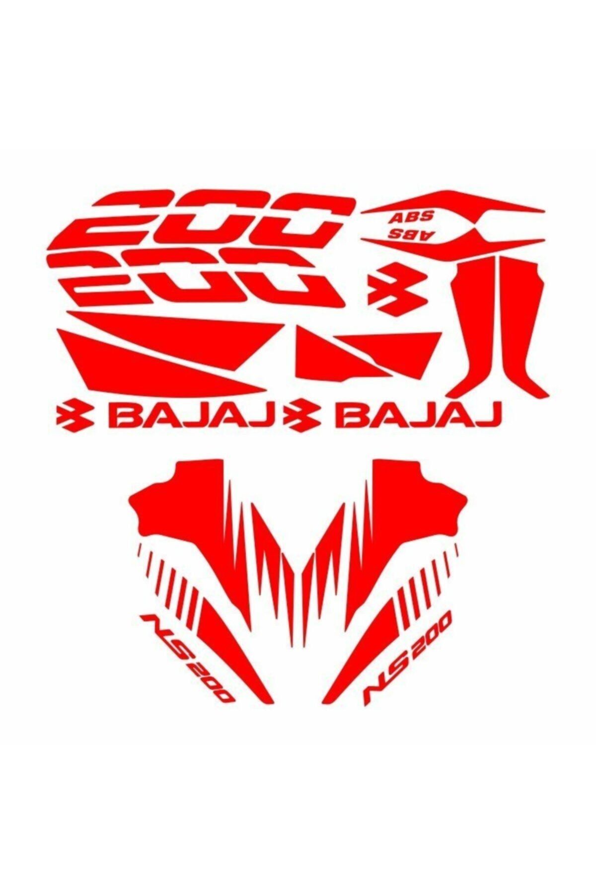 monero Bajaj Pulsar Sticker Set Kırmızı