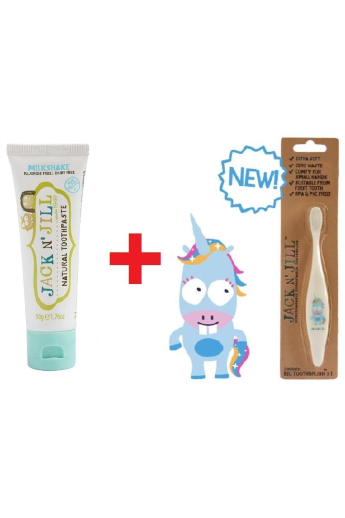 Jack N'Jill Milkshake Macun - Unicorn Diş Fırçası Ikili Set