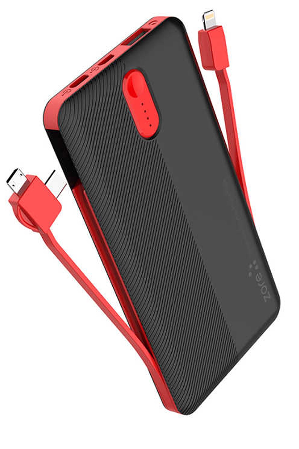 tugcepaksesuar Huawei Samsung Xiaomi Iphone Uyumlu 10.000 Mah Siyah Renk Çift Kablolu Powerbank