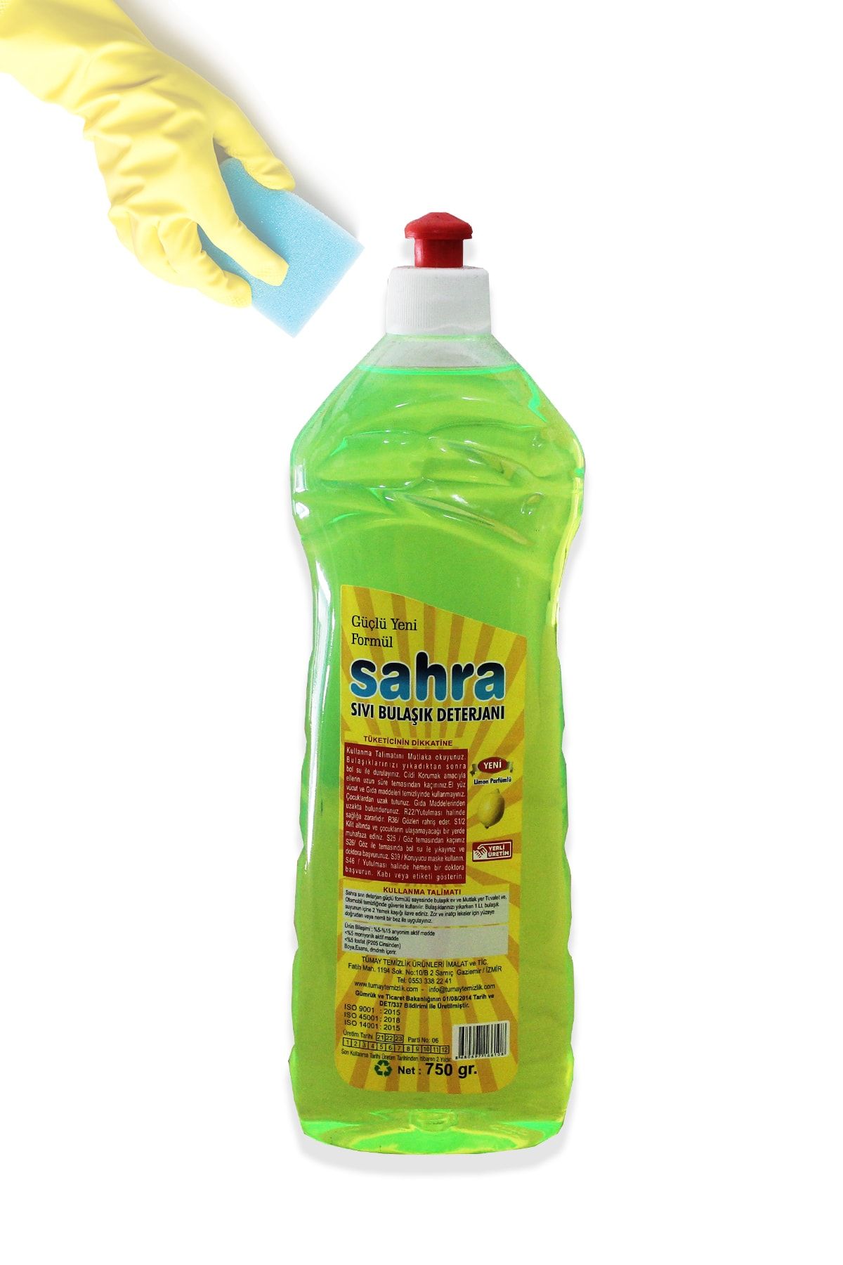 Sahra 750 ml Limon Kokulu Elde Bulaşık Deterjanı