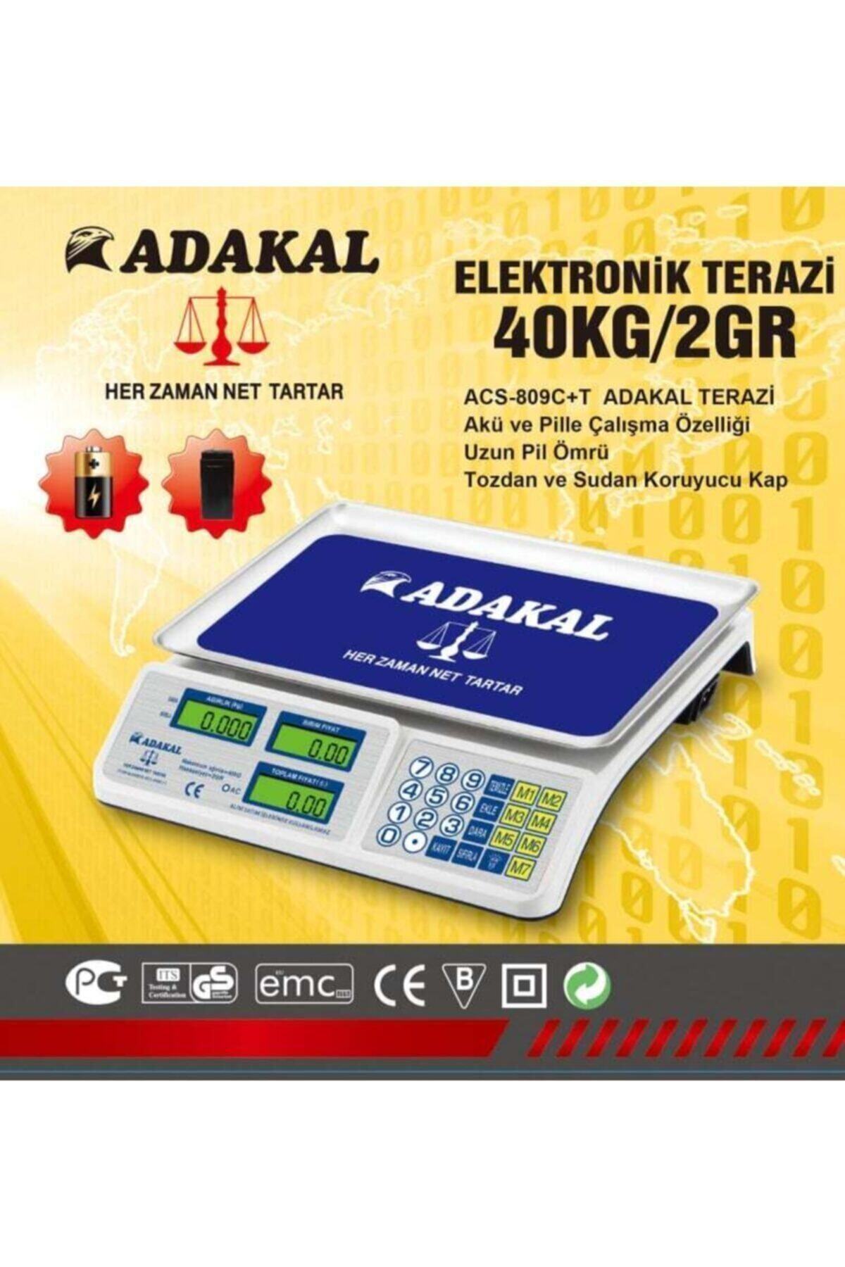 ADAKAL 40 Kg Acs-809+t Akülü Ve Pilli Hassas Tezgah Üstü Terazi
