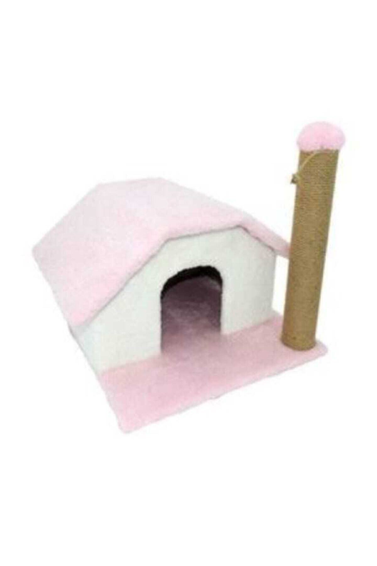 Lotus Ticaret Tırmalamalı Kedi Evi Pembe Kedi Evi