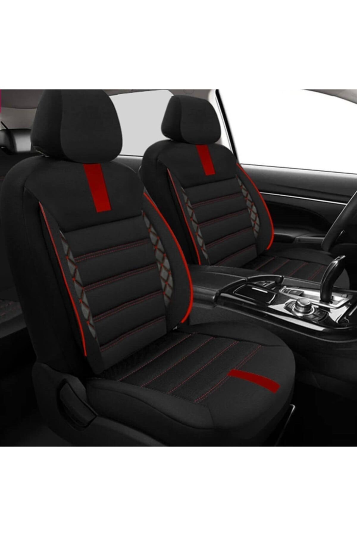 NiCe Shop Hyundai I20 Uyumlu Koltuk Kılıfı Oniks - Kırmızı