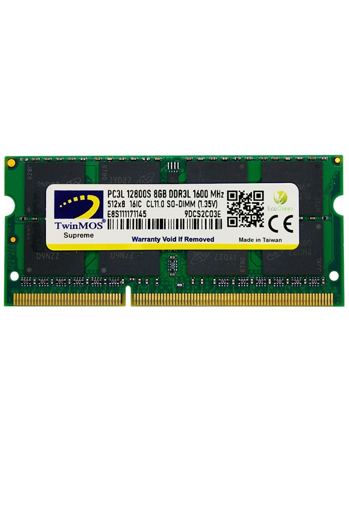 TwinMOS Ddr3 8gb 1600mhz 1.35v Low Voltage Notebook Ram