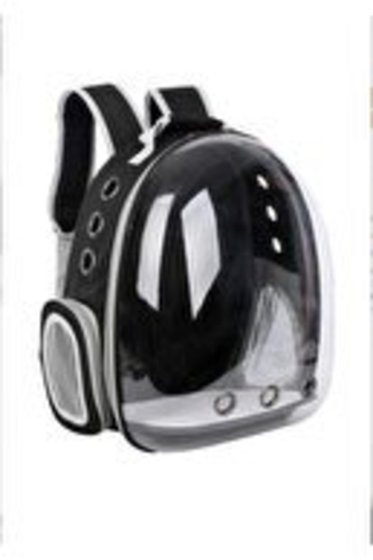 Carneil Dore Store Siyah Şeffaf Astronot Kedi Köpek Taşıma Çantası