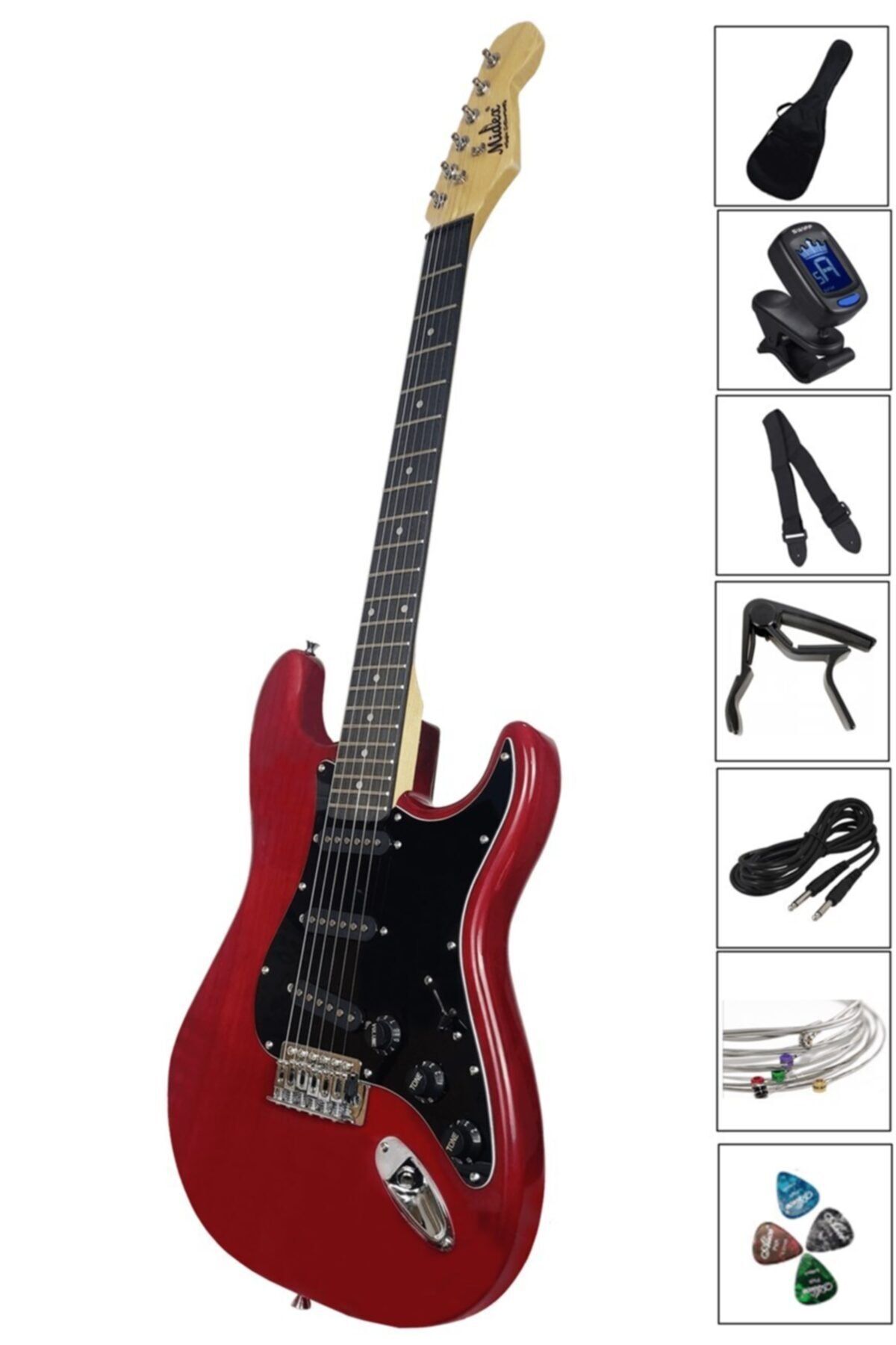 Midex Rph20 Red Profesyonel Elektro Gitar (kılıf Pena Kablo))