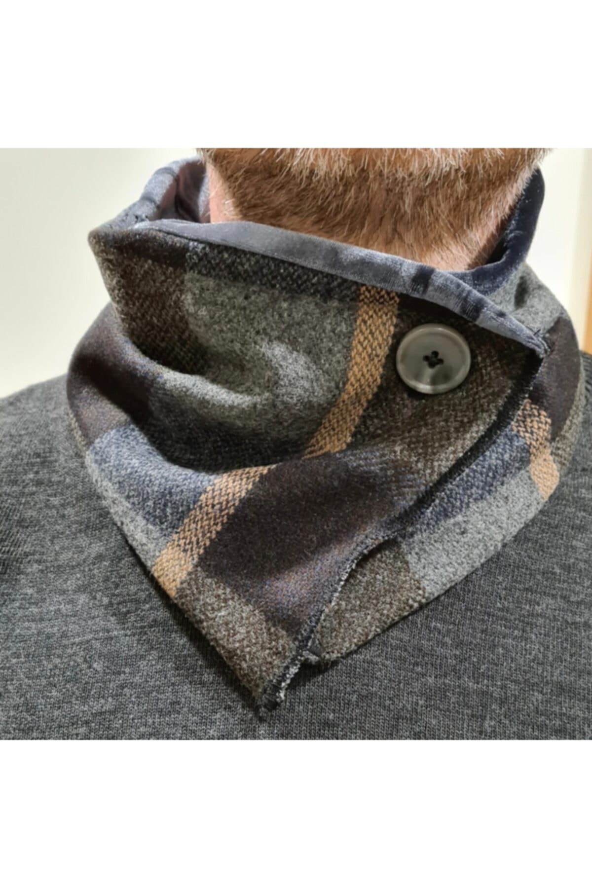 Leylace Yünlü Ekose Erkek Boyunluk-8