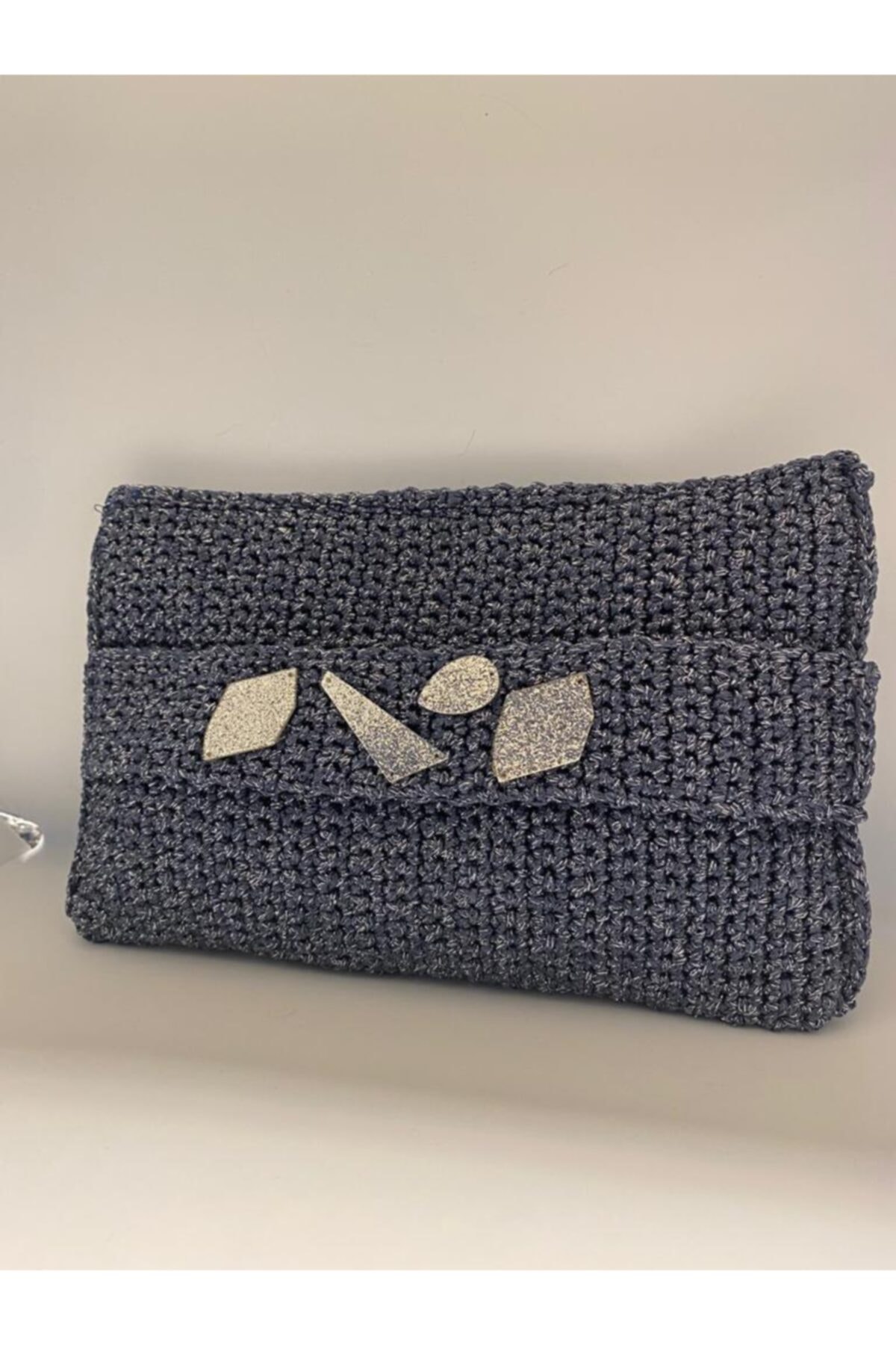 Miracle Mavi Simli El Kemerli Clutch