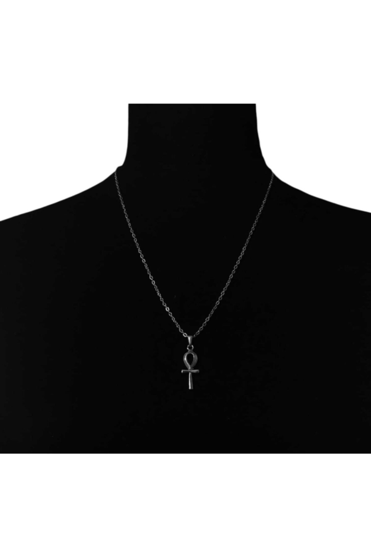 Yutba Store Çelik Kaplama Ankh(NİL'İN ANAHTARI) Figürlü Kolye