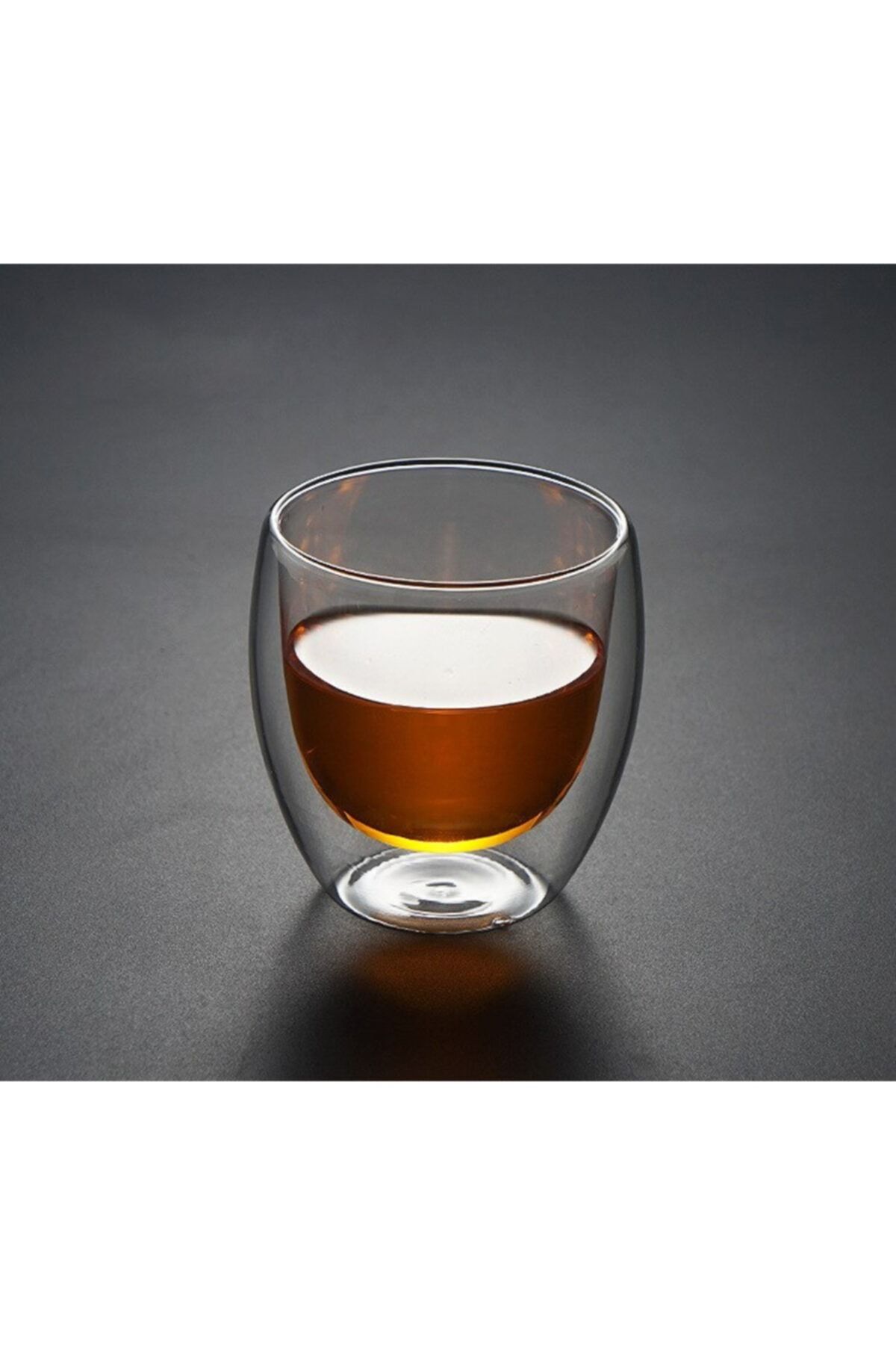 Vadi Çift Camlı Çift Cidarlı Cam Kupa Ev Ofis Fincanı Double Wall 250ml Borosilikat Cam Kupa Bardak