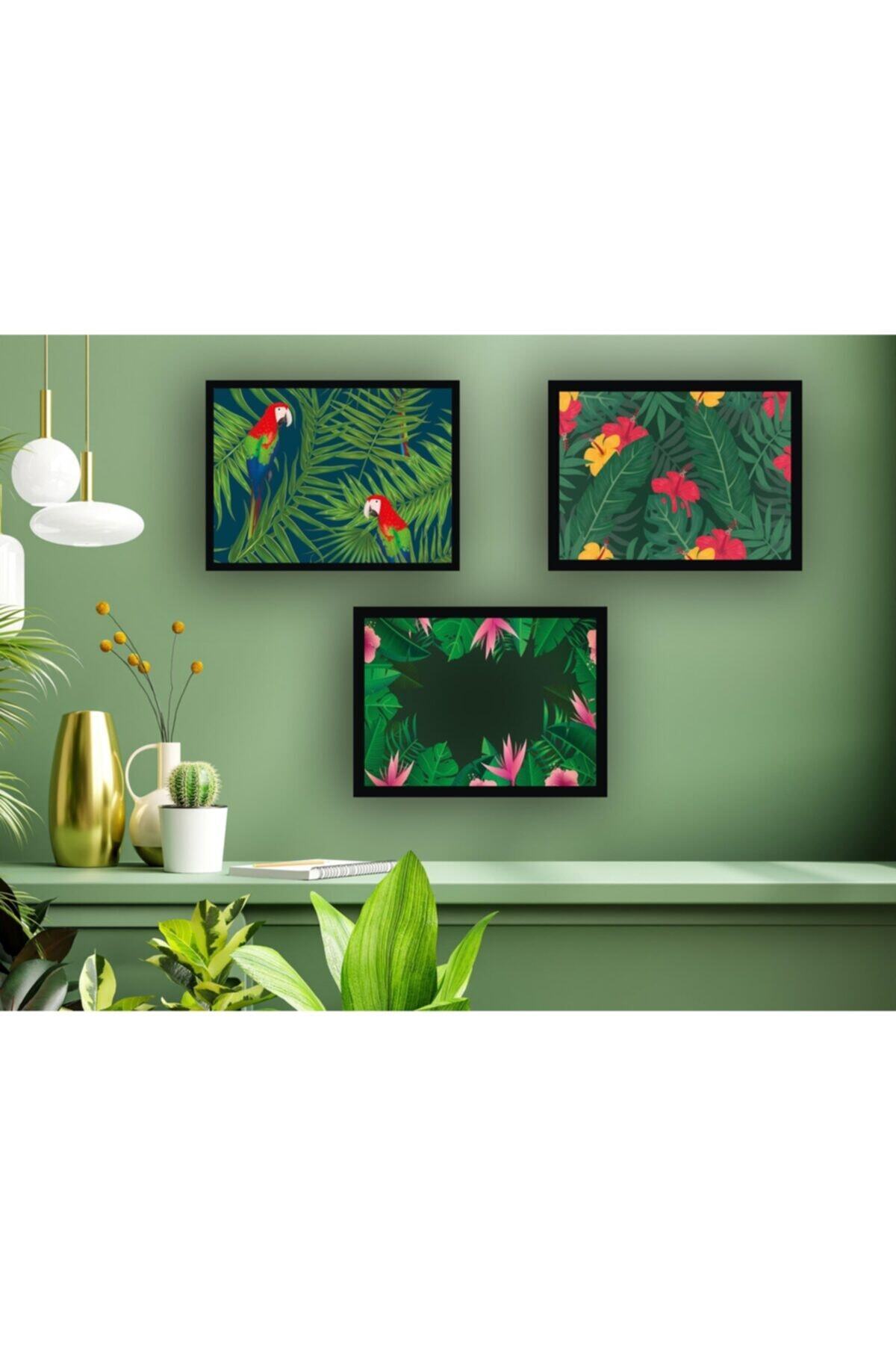 OneMina 3 Parça Mdf Tablo Seti 20x15cm Set343