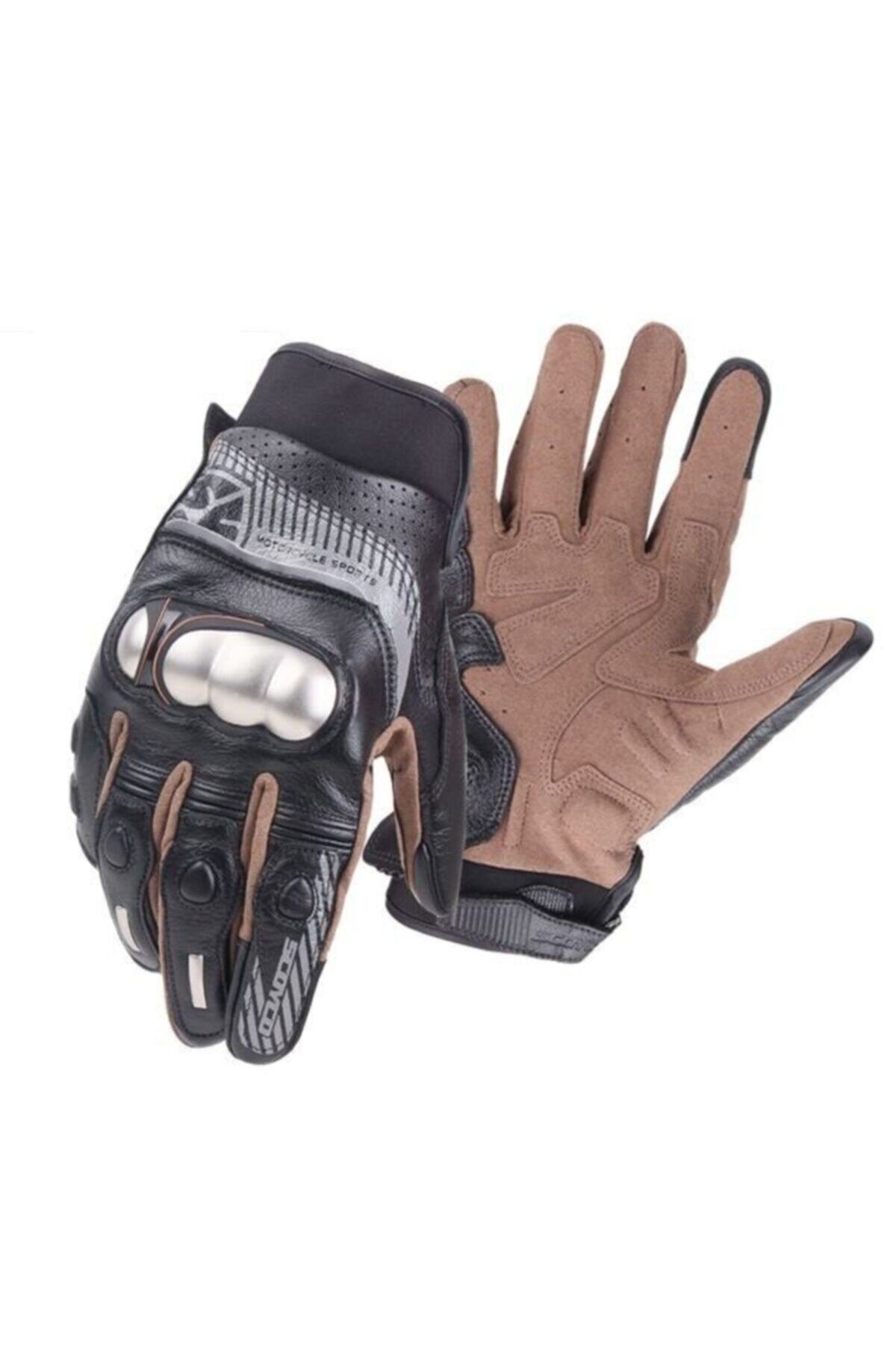Scoyco Profesyonel Deri Kevlar Motosiklet Eldiveni Mc60