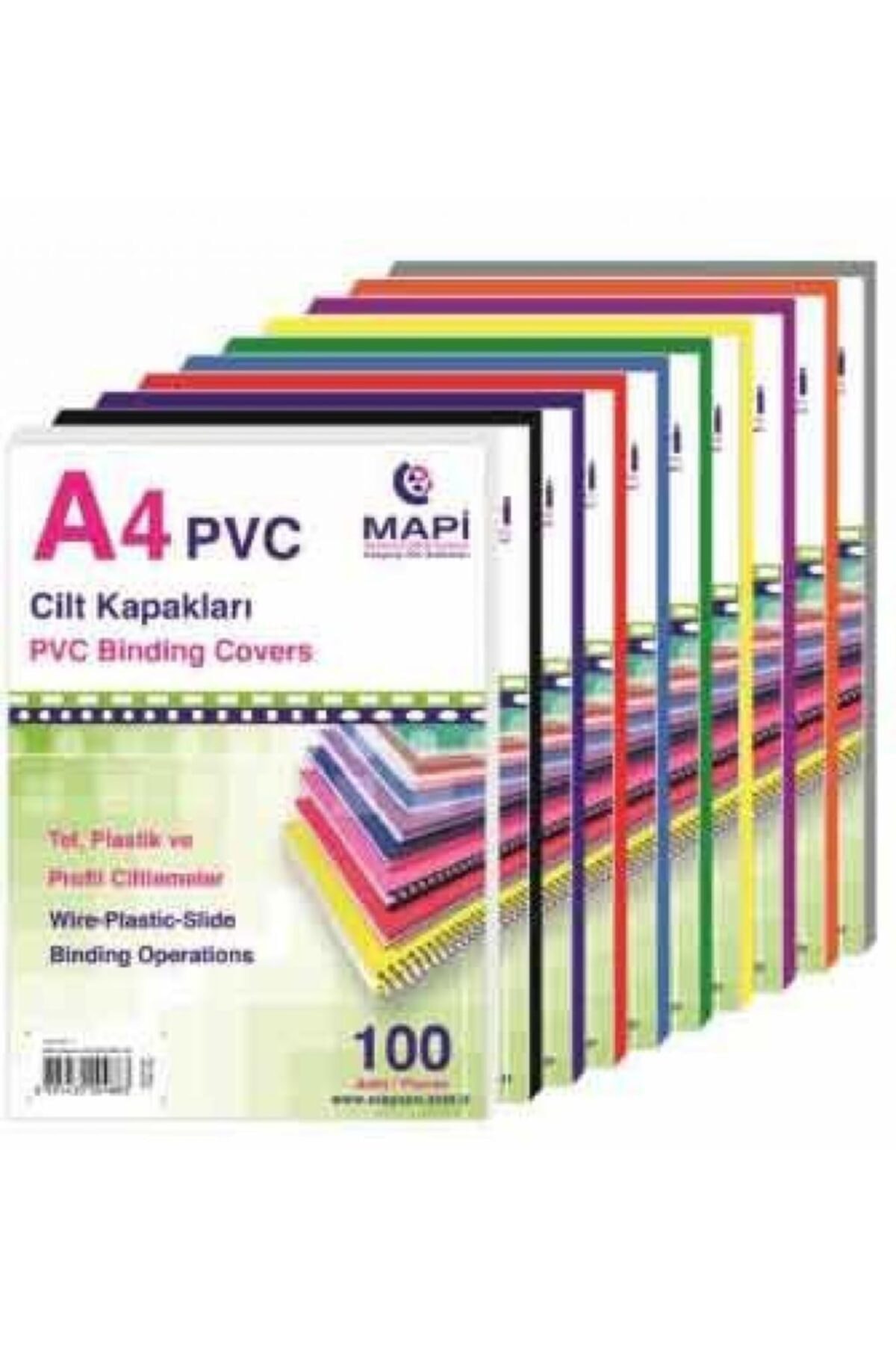 Mapi Pvc A-4 Cilt Kapağı 100 Lü Mor