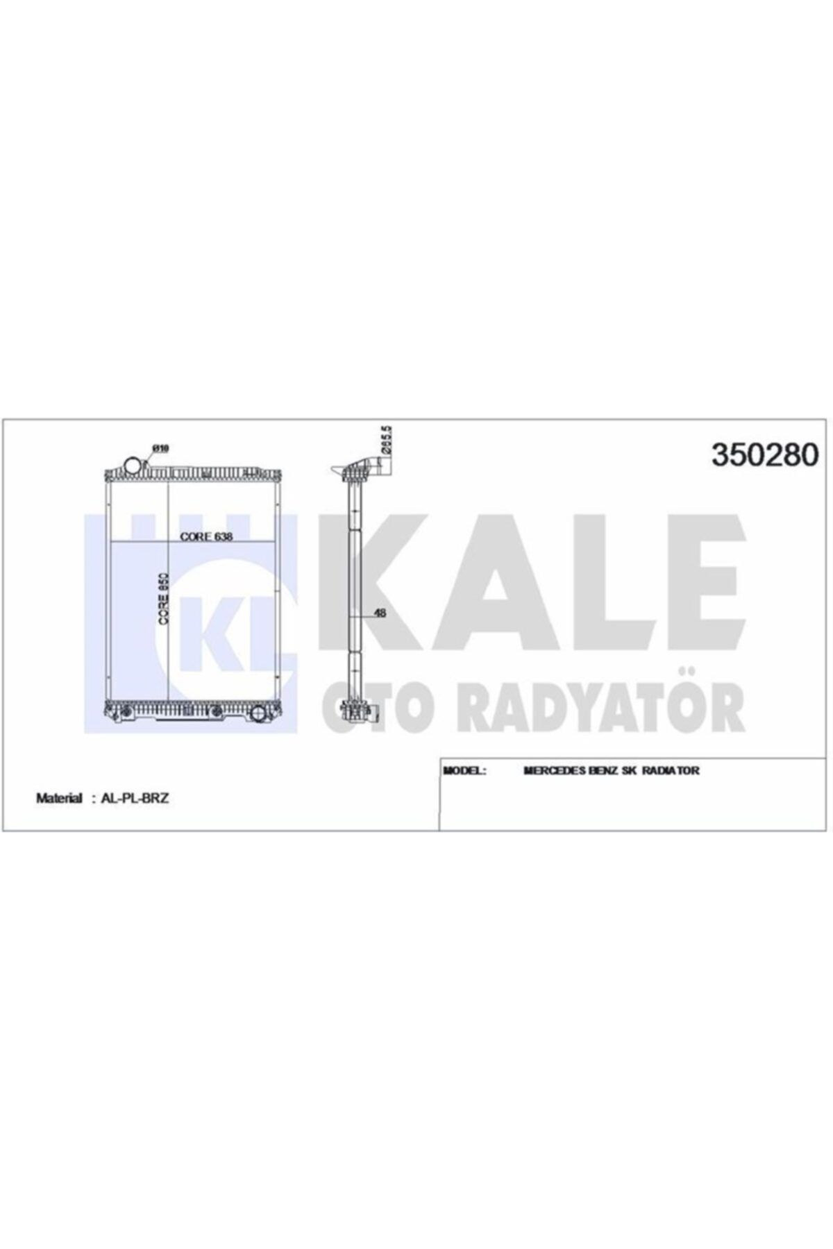 ÖZGÜÇYEDEK Su Radyatoru Mercedes Sk 1838 1850 (cercevesız) / (at)