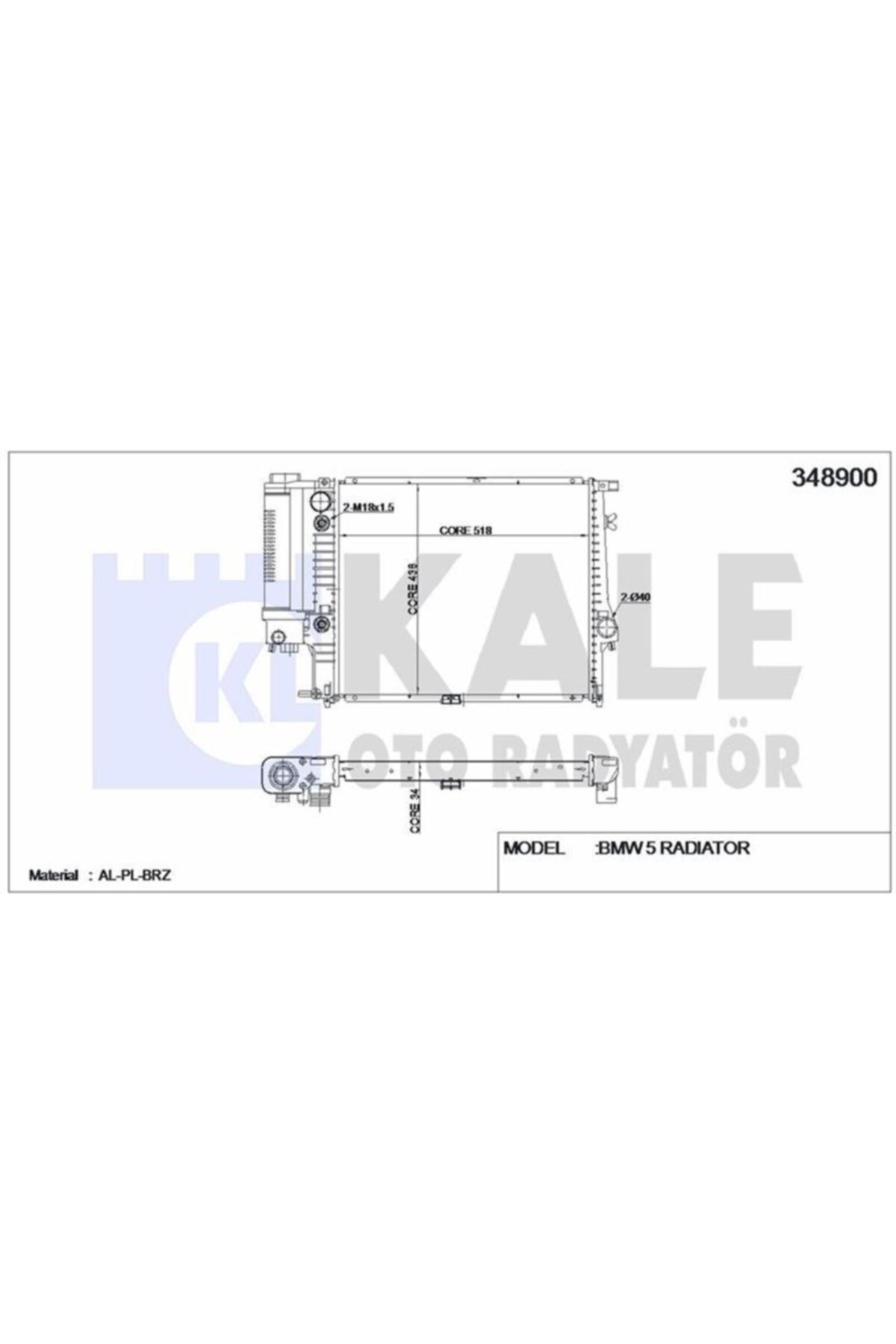 ÖZGÜÇYEDEK Motor Su Radyatoru Otm/sanz (klımalı) Bmw M20 M50 E34