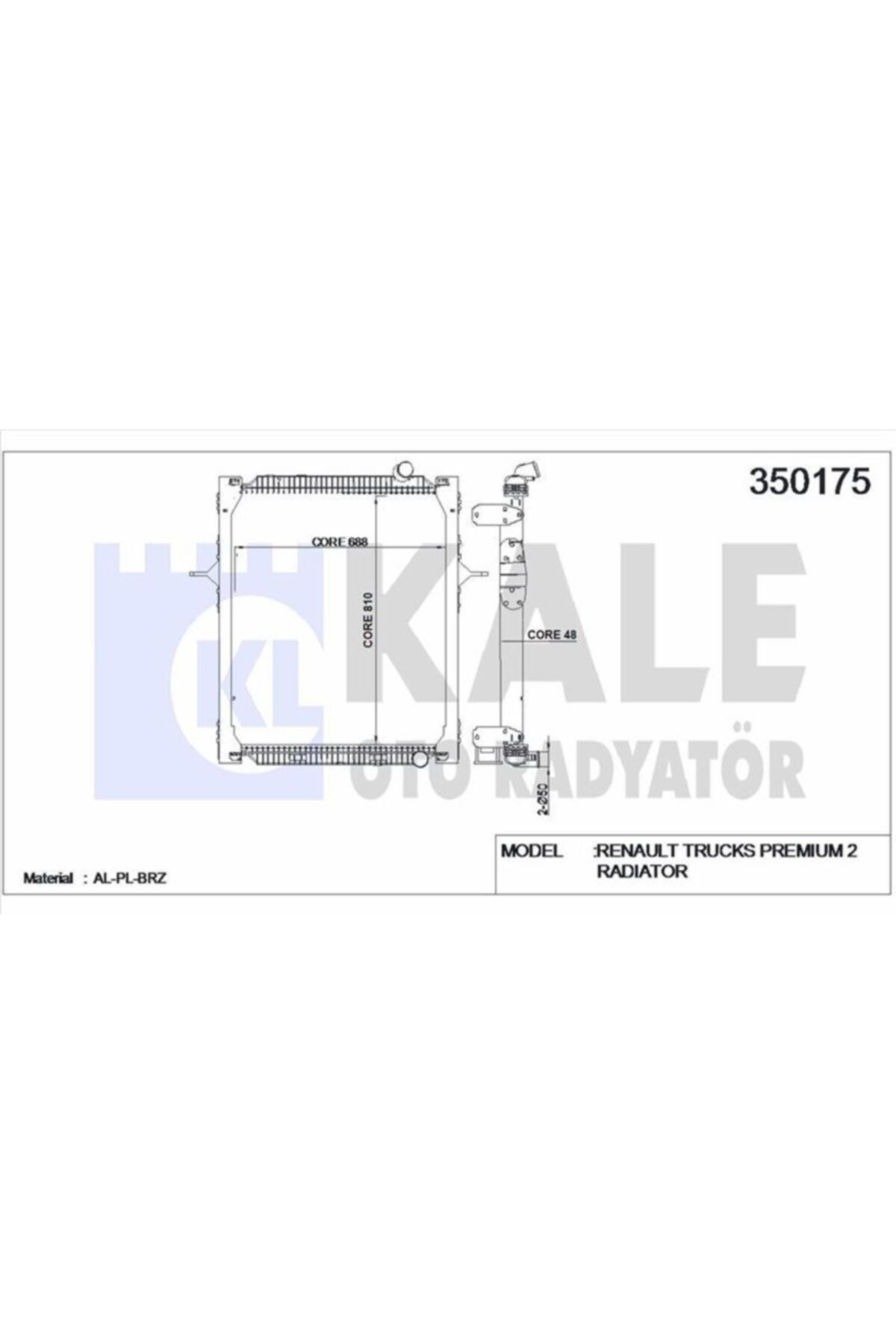 ÖZGÜÇYEDEK Su Radyatoru Renault Trucks Premıum 2 Dıstrıbıtıon Lander Route (cercevelı) / (m