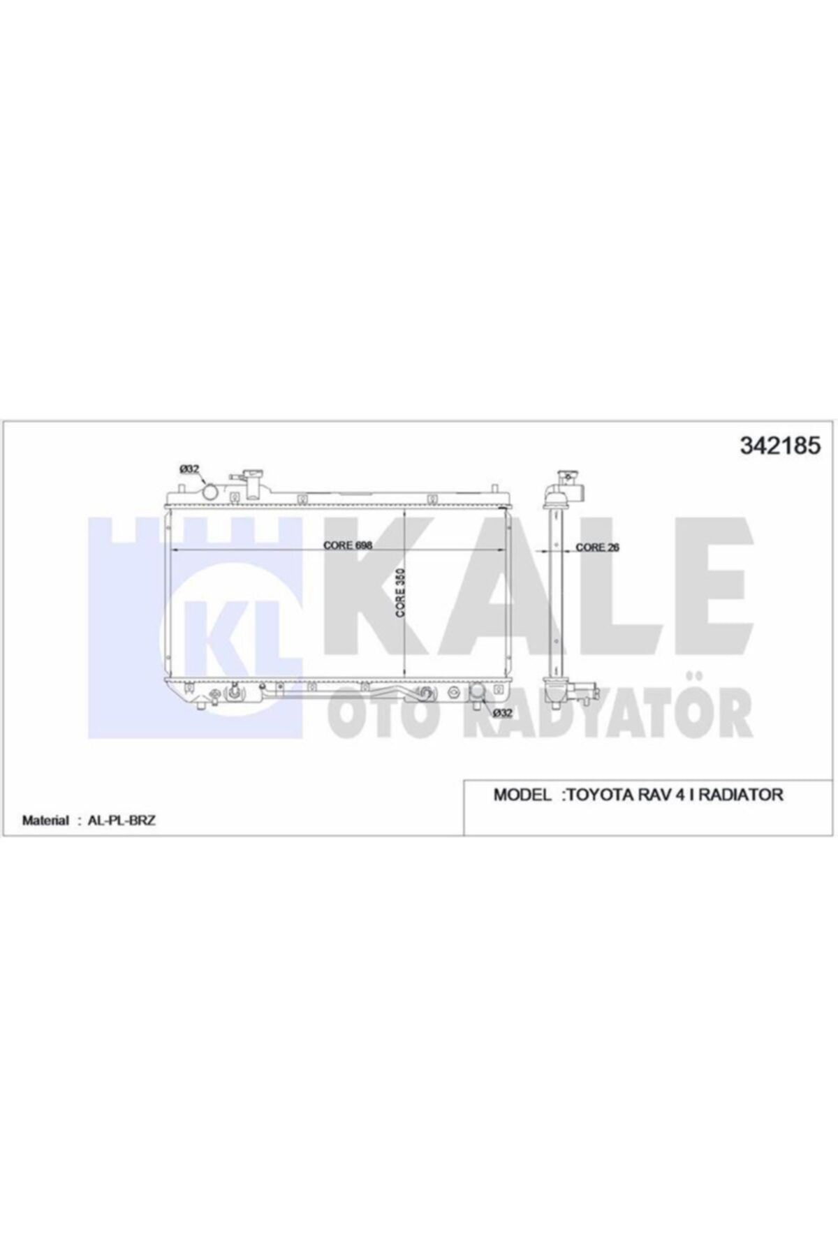 ÖZGÜÇYEDEK Motor Su Radyatoru Toyota Rav 4 I 9600 Otomatık