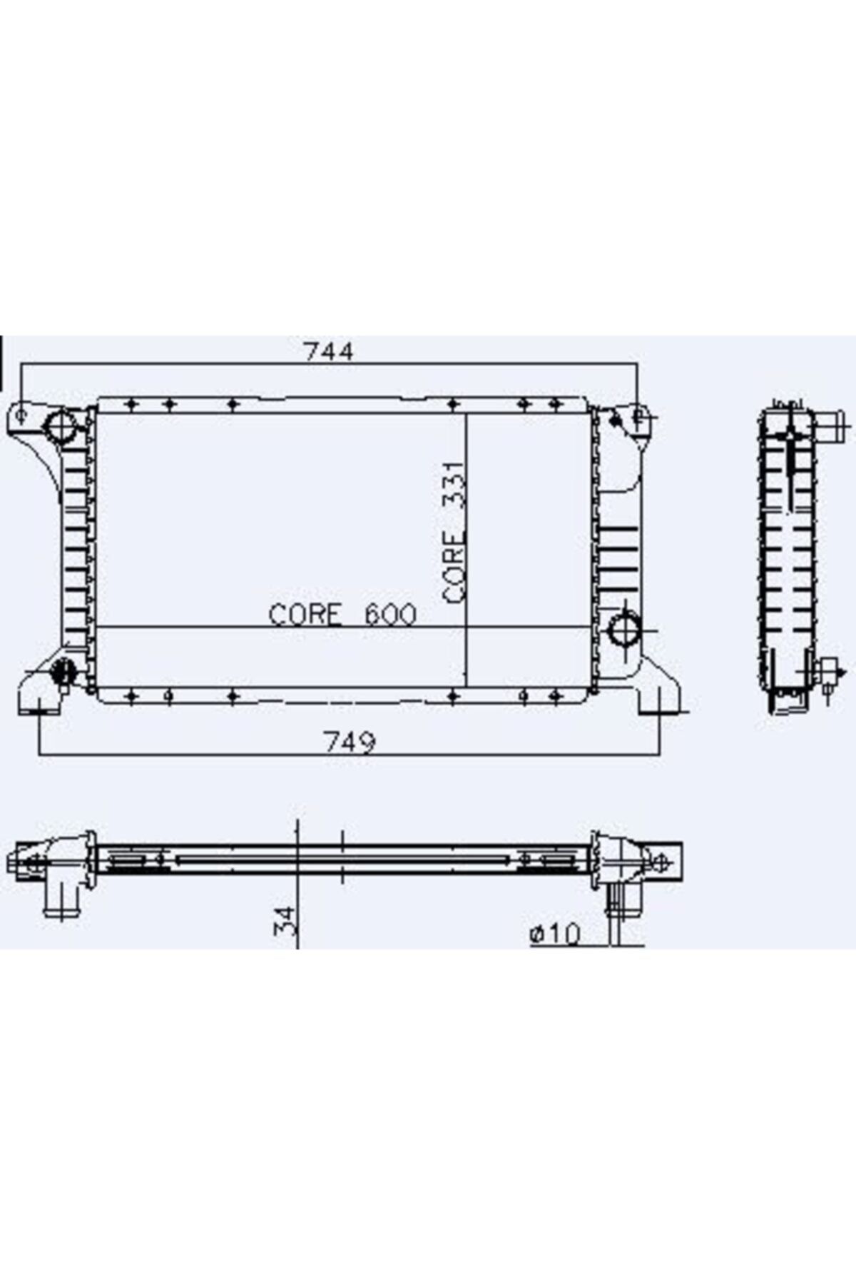 ÖZGÜÇYEDEK Motor Su Radyatoru Transıt T12 T15 9298 (1 Sıra Alb) Kısa Tıp Olcu: (600 X 331