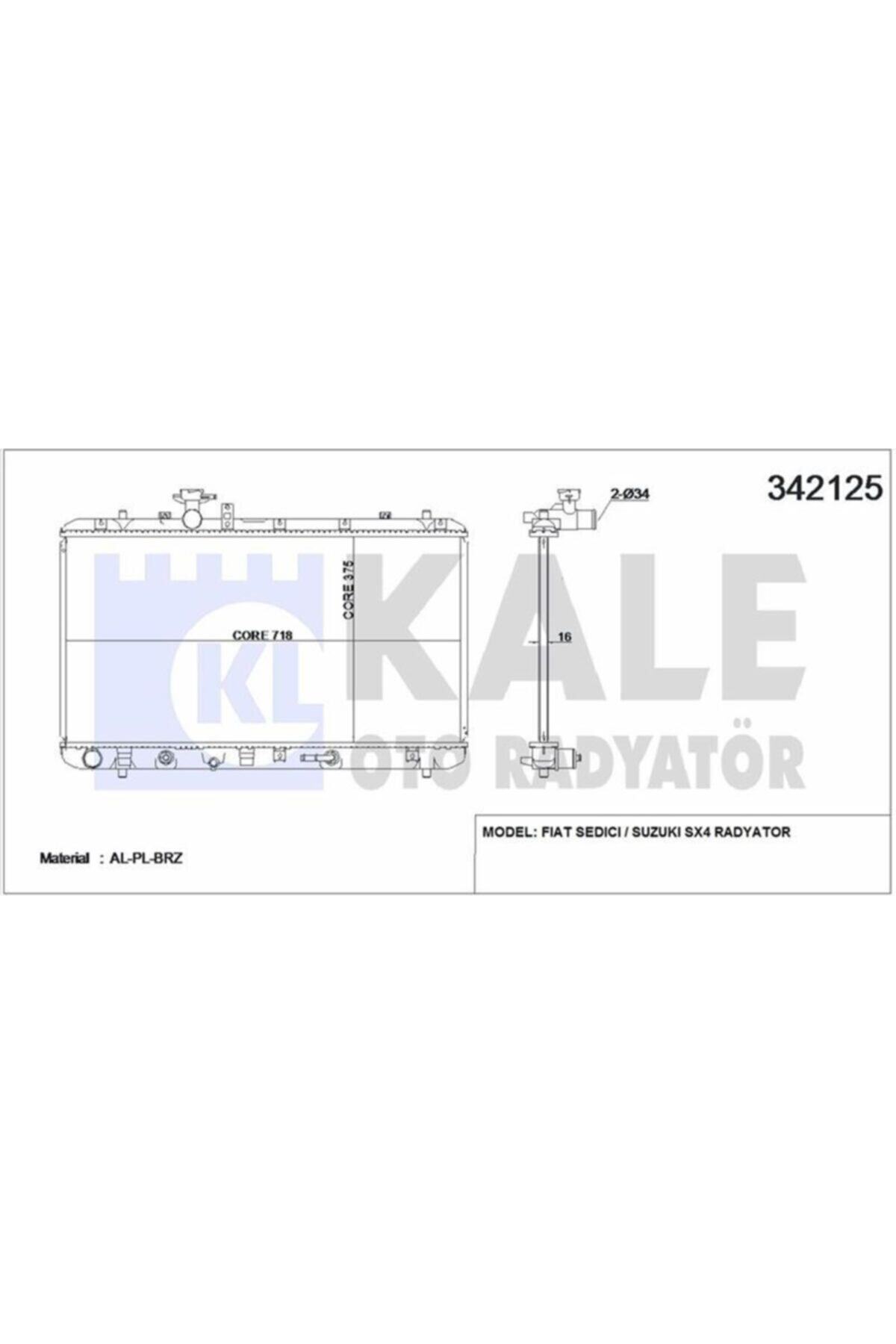 ÖZGÜÇYEDEK Motor Su Radyatoru Suzukı Sx4 1,5 1,6 4wd 2006 Manuel Vıtes