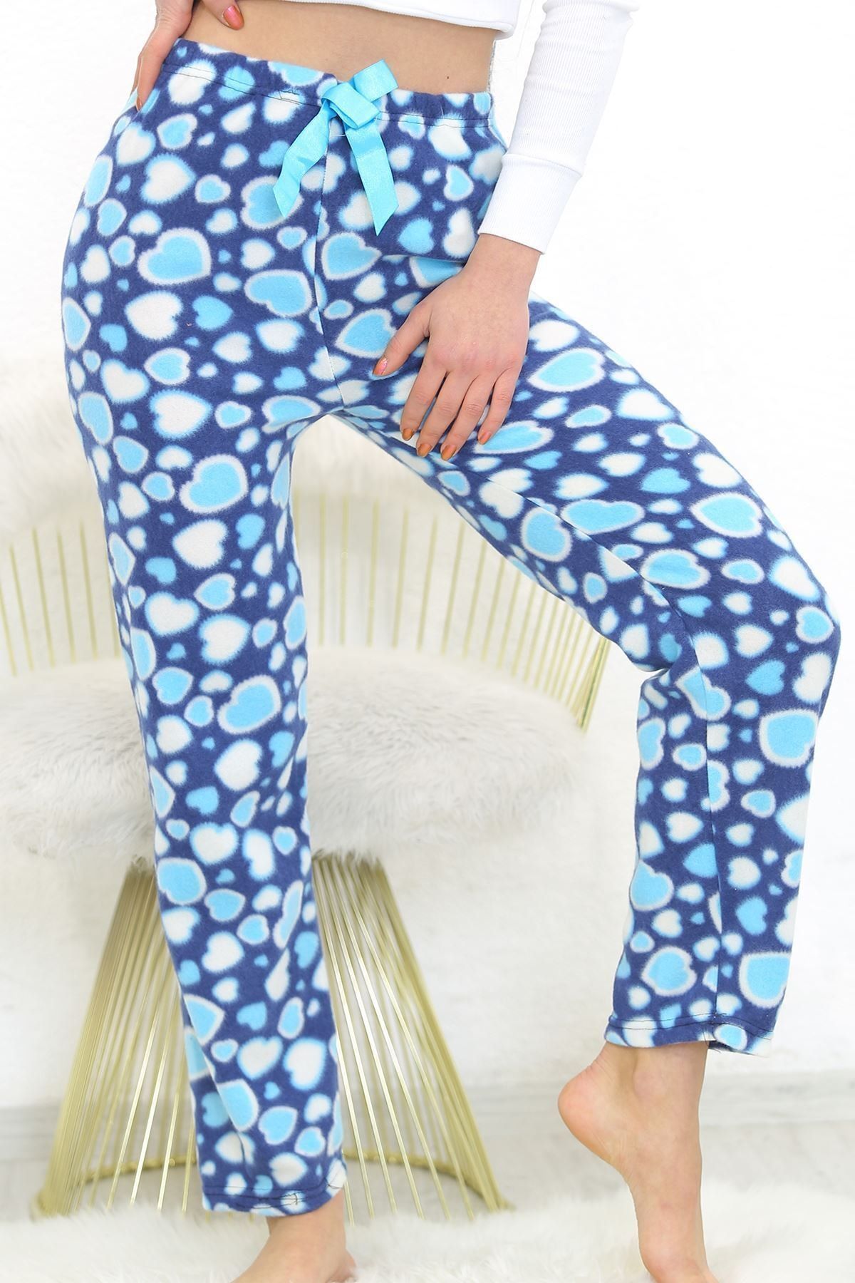 AYBİRHOME Polar Pijama Altı Lacimavi - 4570.919.