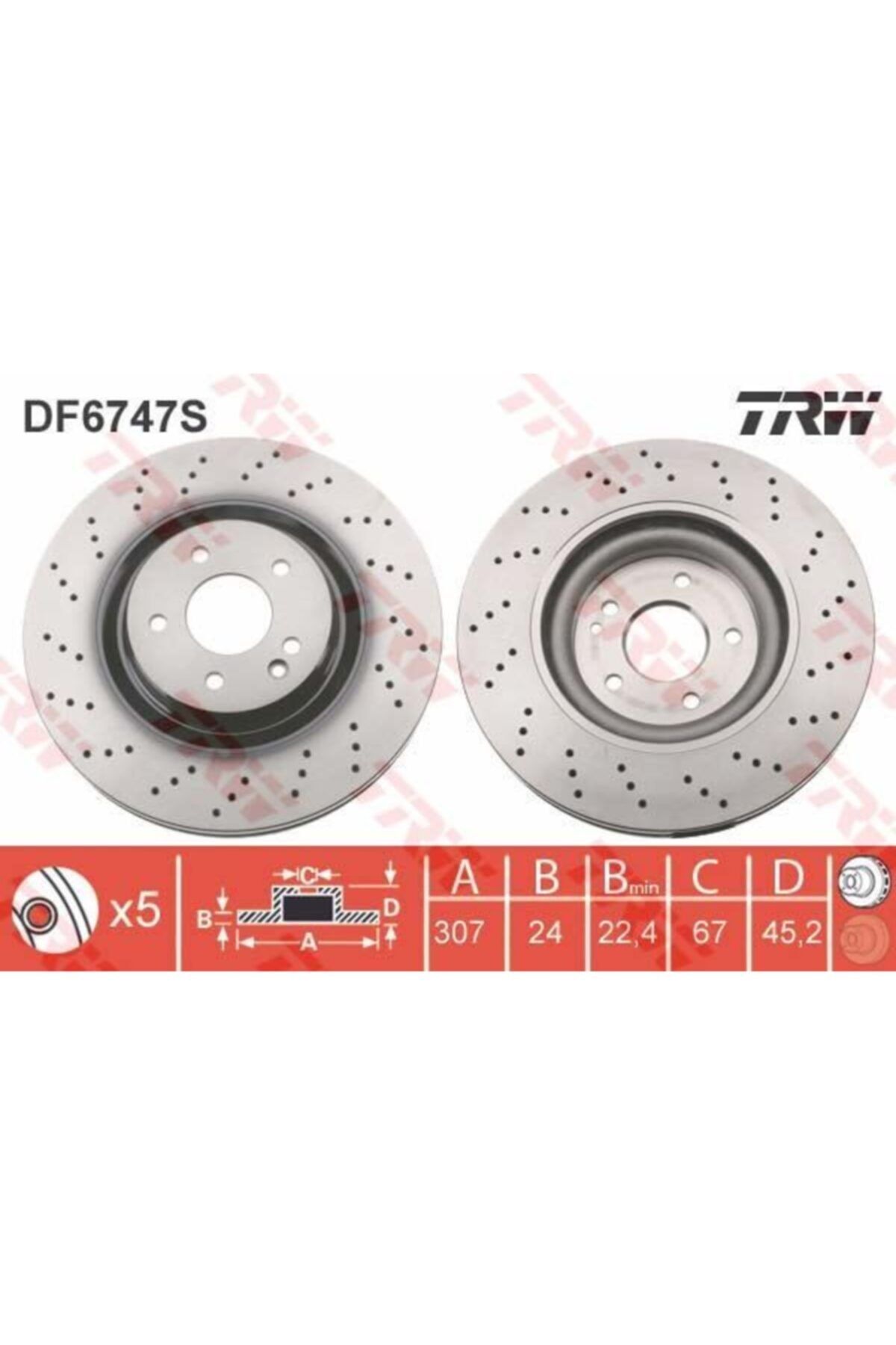 ÖZGÜÇYEDEK Fren Dıskı On Bmw F45 F46 Mını F54 F60
