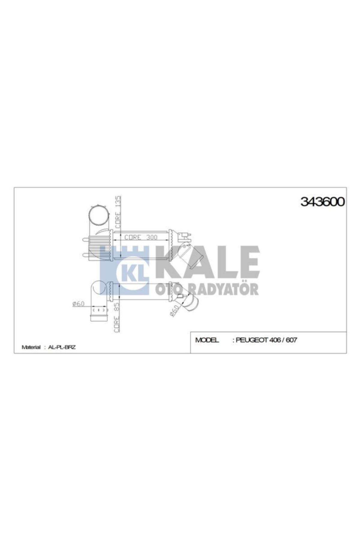 ÖZGÜÇYEDEK Turbo Sogutucu Radyator (ıntercoll) P406 P607 C5 Dw10ated (2,0hdı 8v) Dw12ted4 (