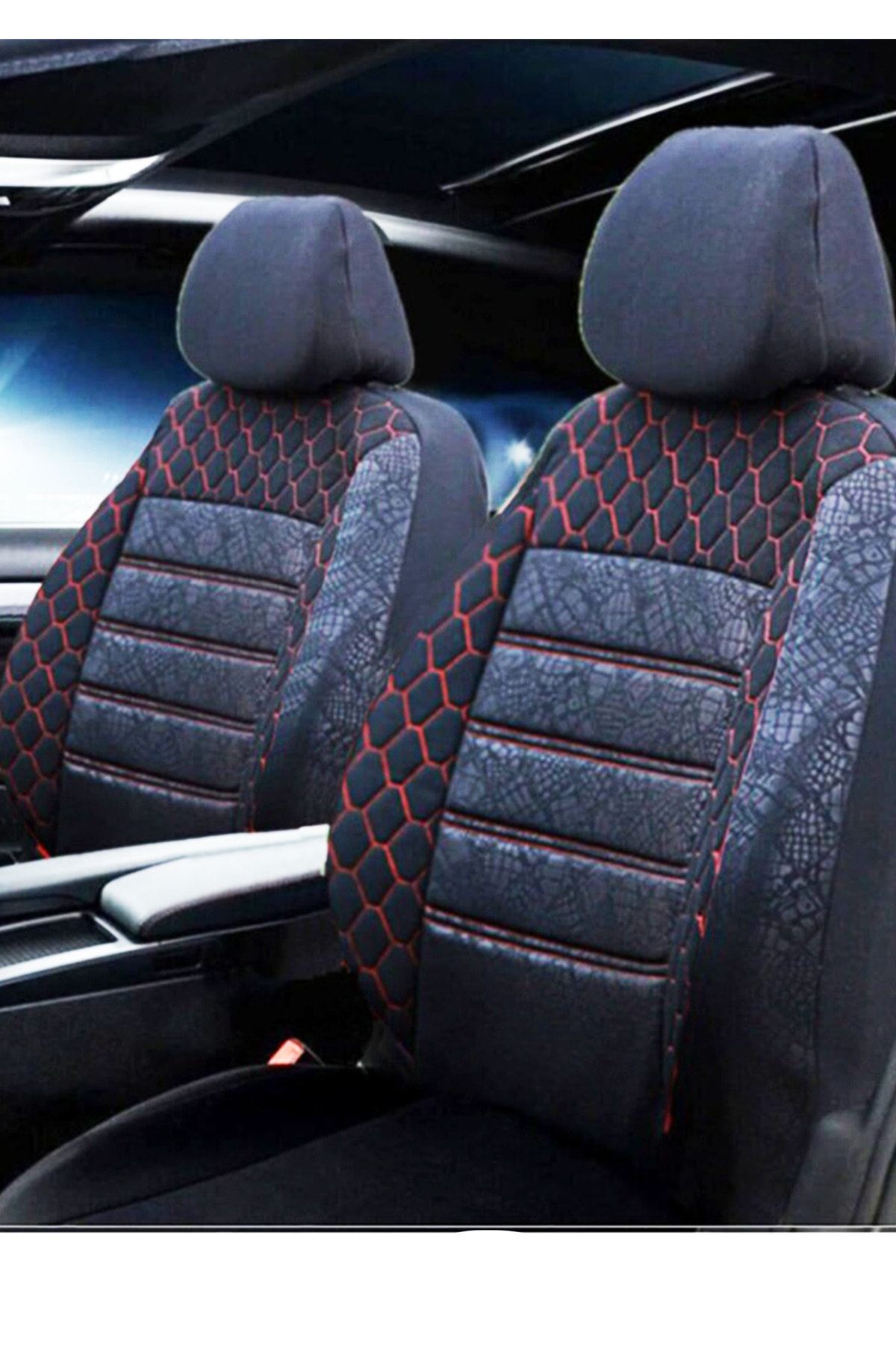 KETHLİNE Renault Kangoo  Uyumlu  Arka Koltuk 2+1 Oto Koltuk Kılıfı Takımı Kırmızı Ön Arka Tam Takım