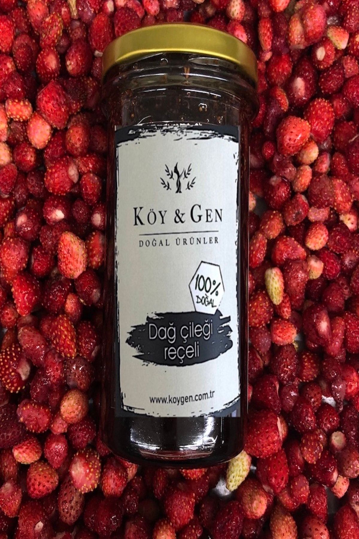 KÖY&GEN Çilek (DAĞ) Reçeli 330 Gr. %75 Meyve. 1 E 2 Şeker Oranı